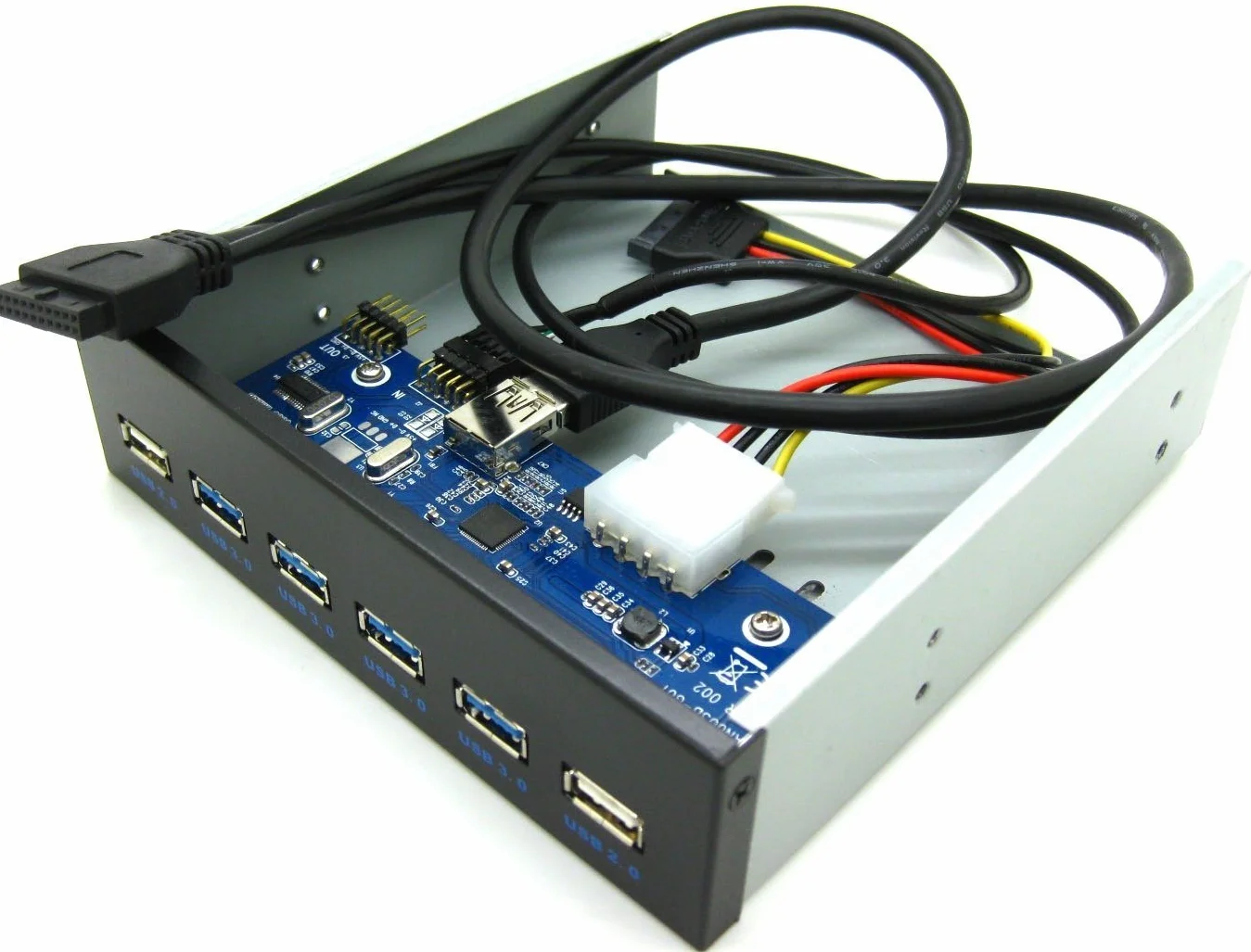 KALEA-INFORMATIQUE Pannello frontale 4 porte USB 3.0 e 2 porte USB 2.0 per slot CDROM da 5,25". USB3 Superspeed 5G