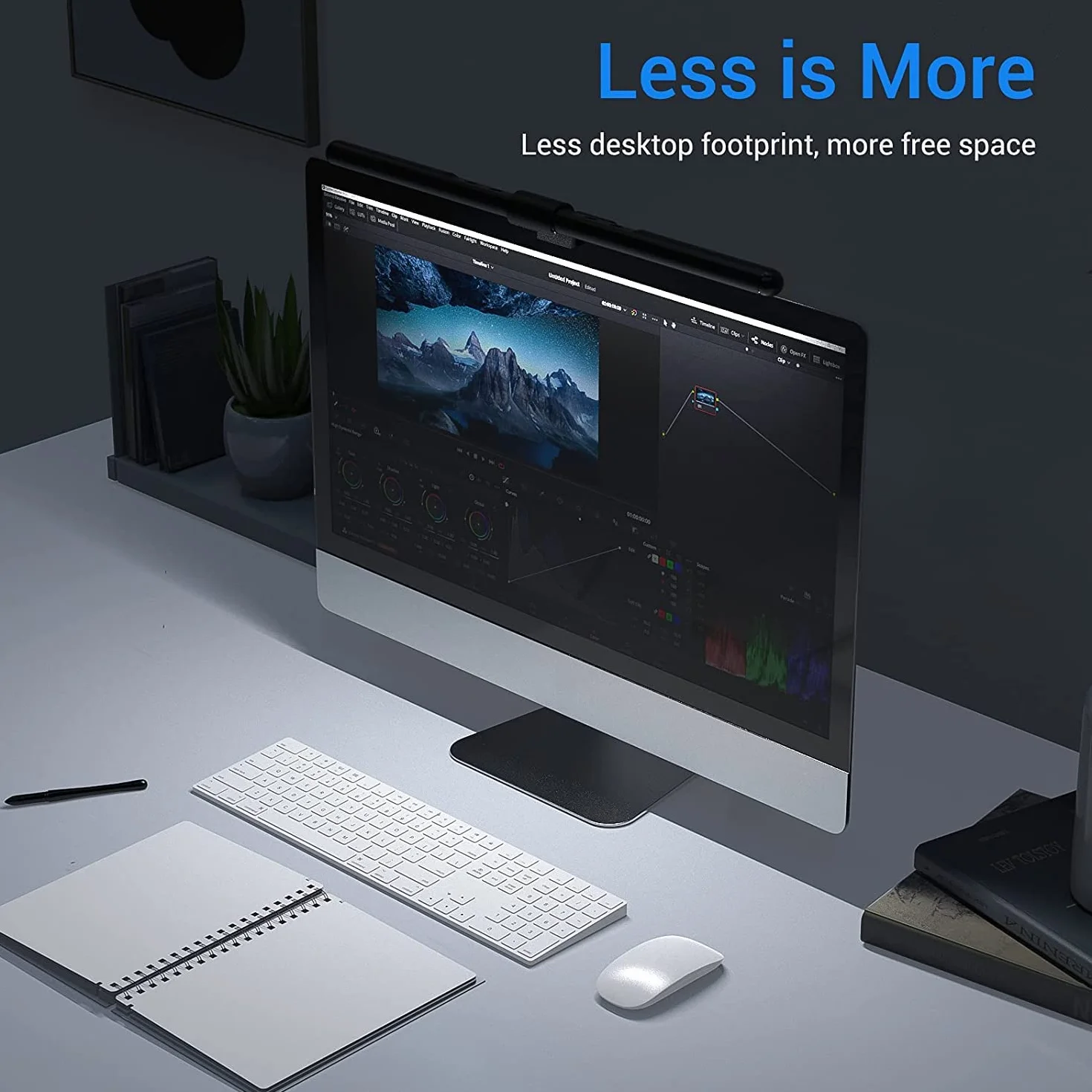 Quntis 52CM Lampada Monitor, USB Lampada Schermo con Controllo Touch, Barra luminosa di protezione per gli occhi non abbagliante, Dimmerazione automatica, luminosità e temperatura di colore regolabili