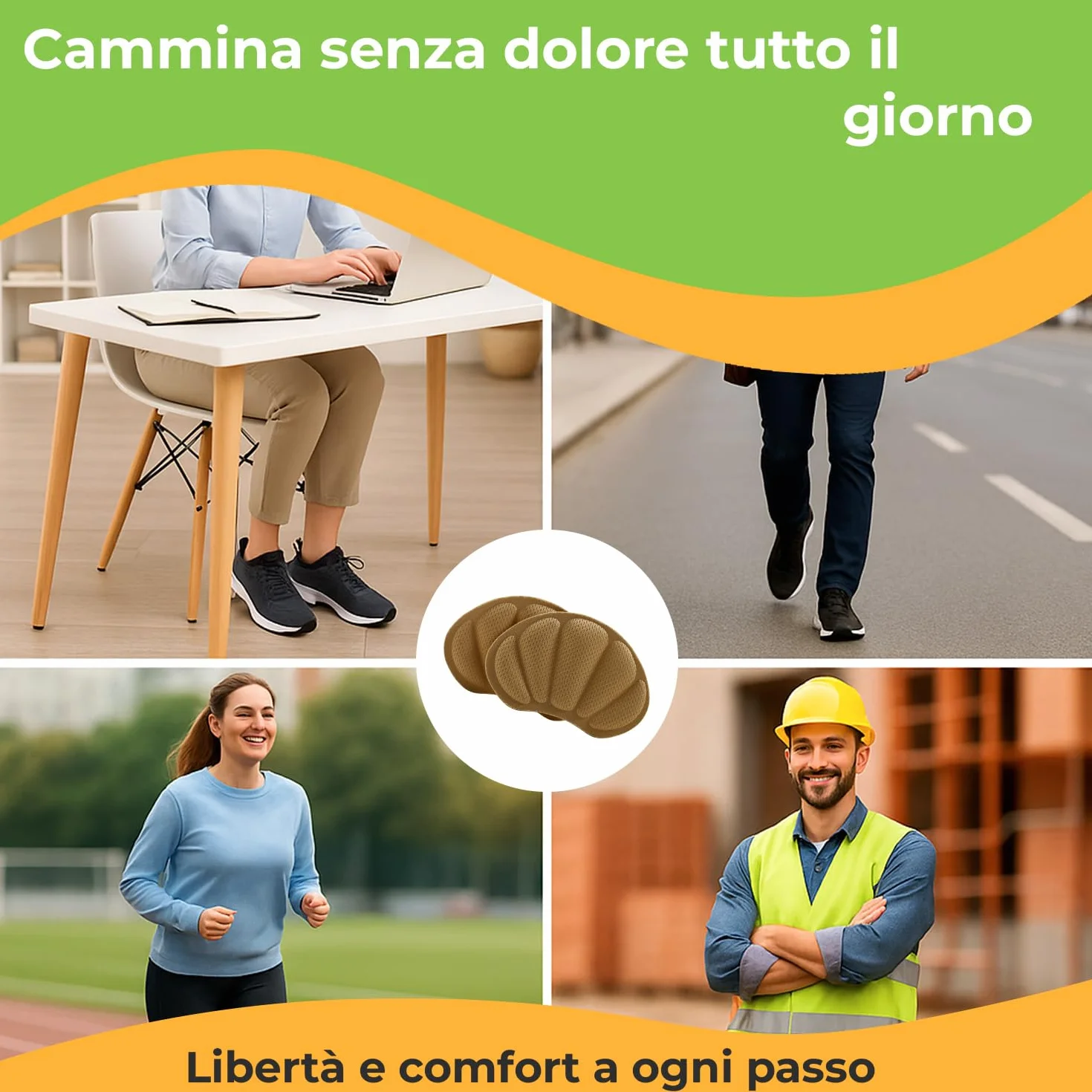 Cuscinetti Tallone Tipo Conchiglia Nero 6 Paia Schiuma Memory 3D Antiscivolo Antisfregamento Riutilizzabili Confortevoli per Scarpe Grandi Uomo Donna Protezione Stabilità