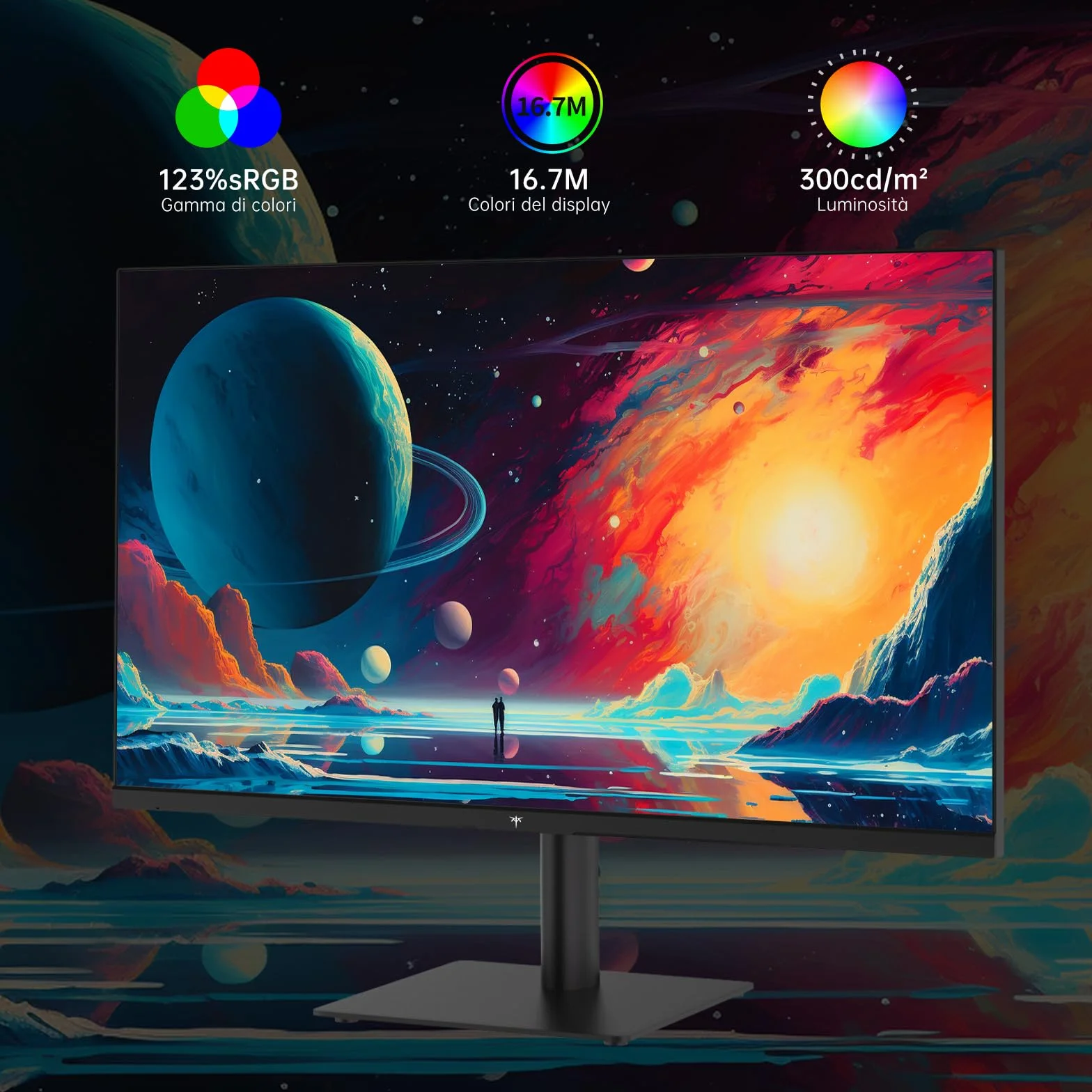 KTC Monitor 27 Pollici, QHD 100Hz (120Hz OC) Schermo PC - IPS Panel, Schermo anti luce blu, 96% DCI-P3, 126% sRGB, Supporto Adaptive Sync, Monitor per il tempo libero e il lavoro (VESA 75 * 75)