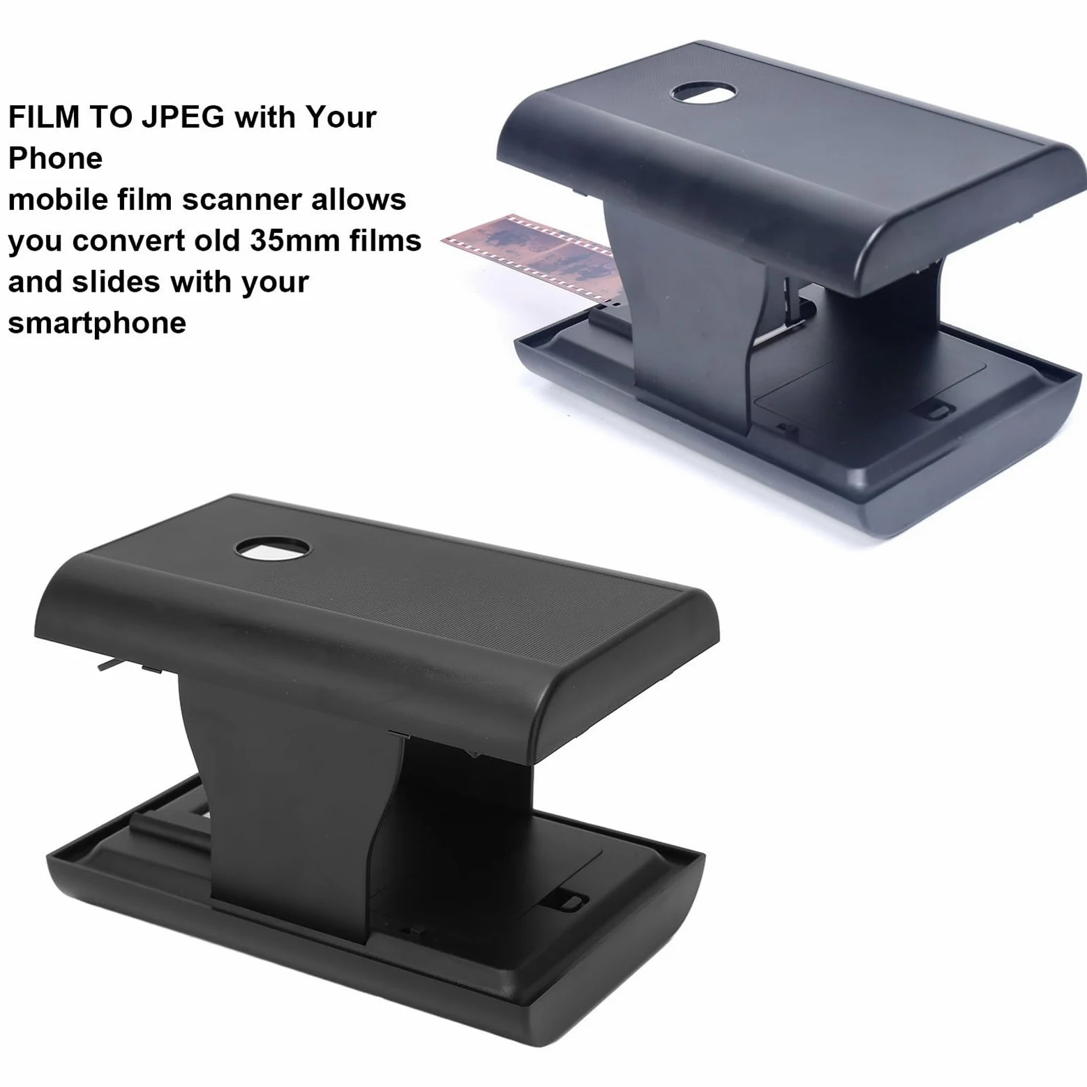 Mobile Film Scanner, 35mm Portatile Pieghevole Scanner Diapositive e Negativi, Smartphone Foto Scanner con Retroilluminazione a LED per Viaggio, Famiglia