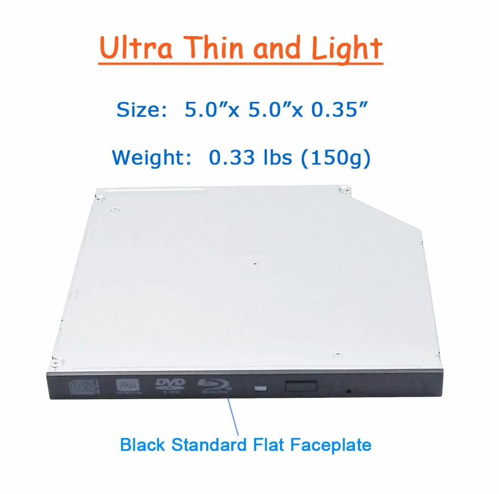 Lettore Blu-ray interno 4K Ultra HD UHD per LG BU50N, doppio strato BDXL 100 GB 6X BD-RE DVD+R DL M-Disc masterizzatore disco ottico SATA ultra sottile 9 mm