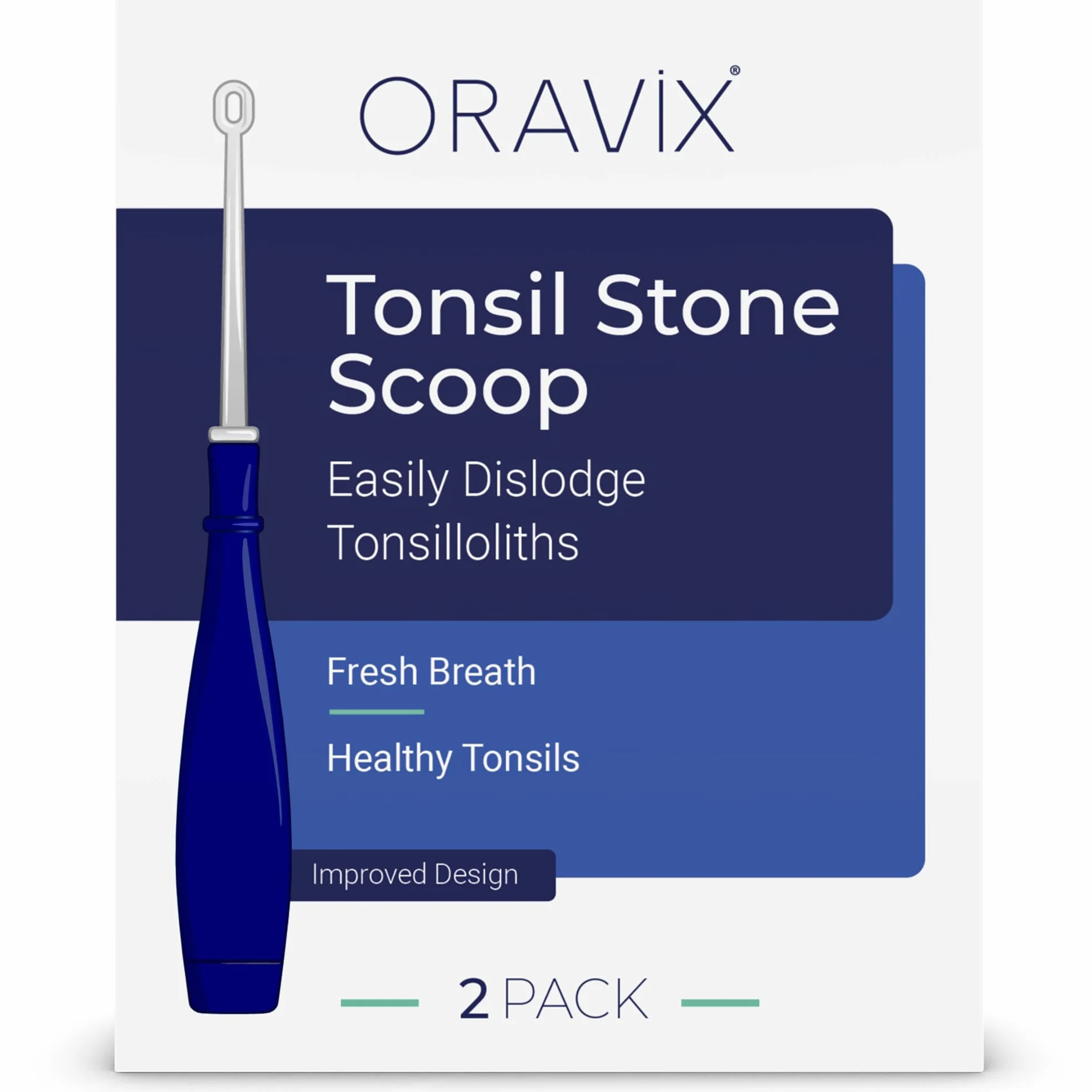 ORAVIX Strumento di Rimozione Tonsilloliti con Luce LED Integrata Set di 2