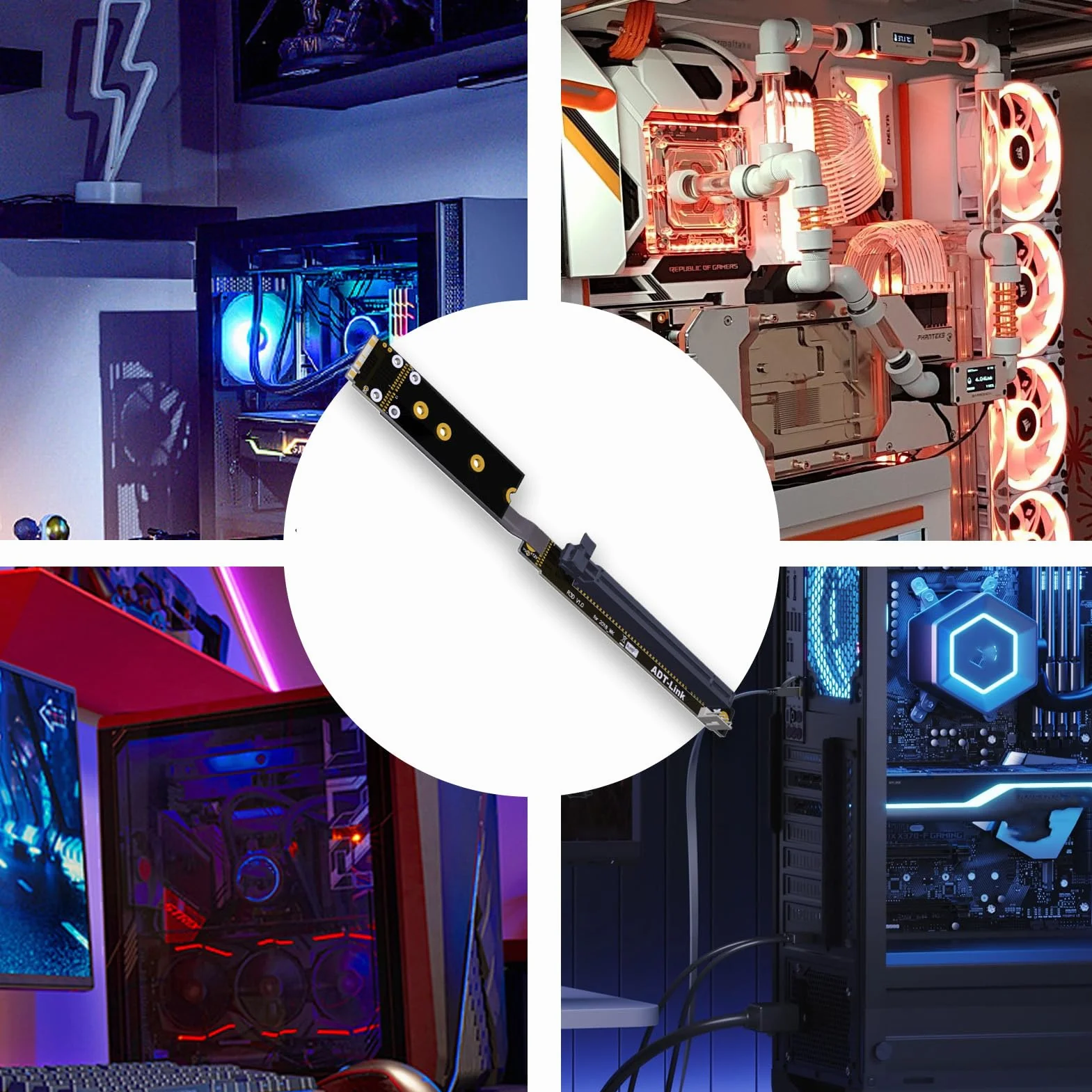 Link M2 Pci Extension - Cavo di prolunga adattatore Pci-Express Riser | Soluzione di raffreddamento versatile per migliorare prestazioni e compatibilità