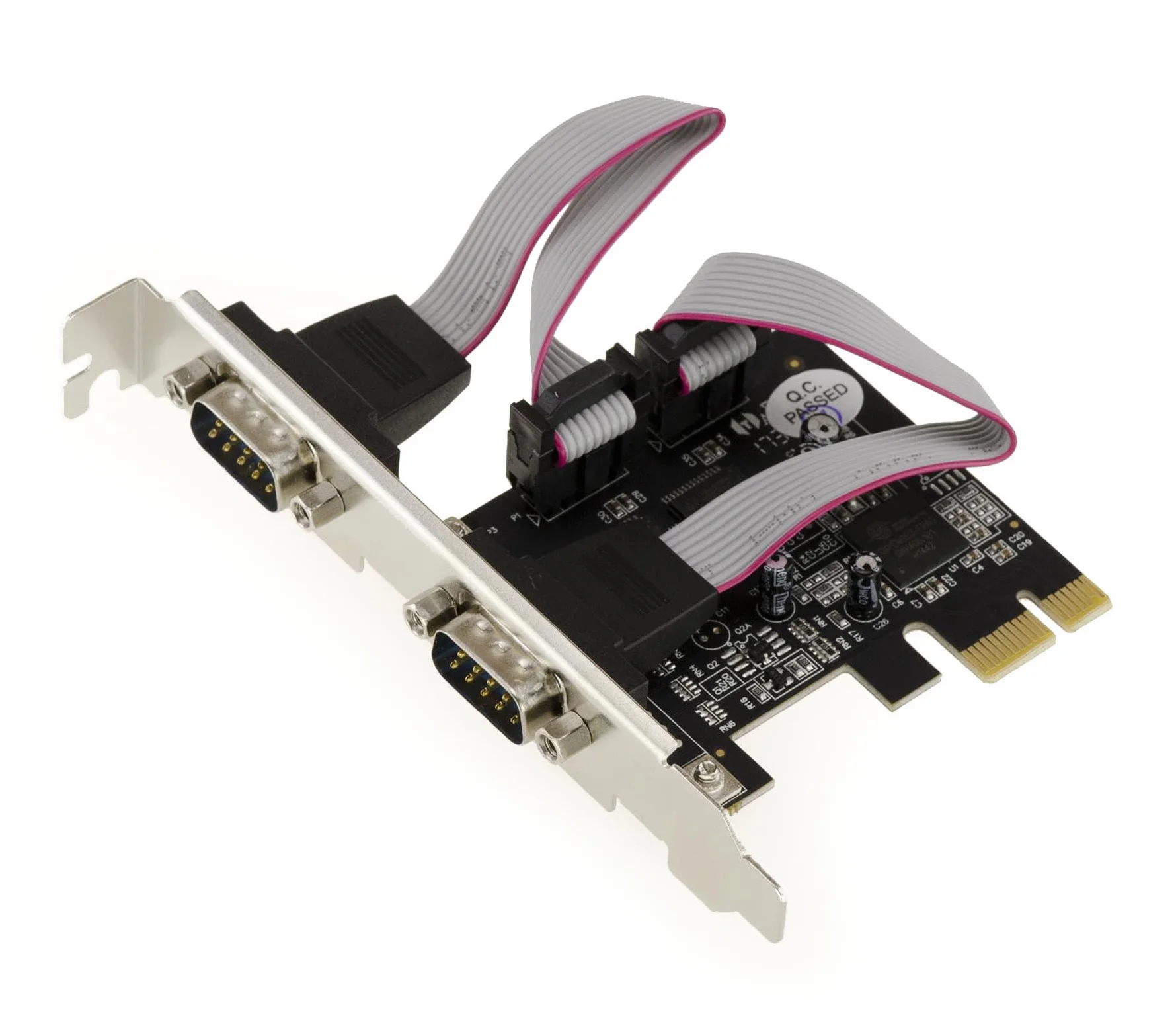 Kalea-Informatique – Scheda di controllo PCI Express (PCIe) seriale RS232 – 2 porte com UART per connettori DB9 – Chipset Oxford OXPCIE952