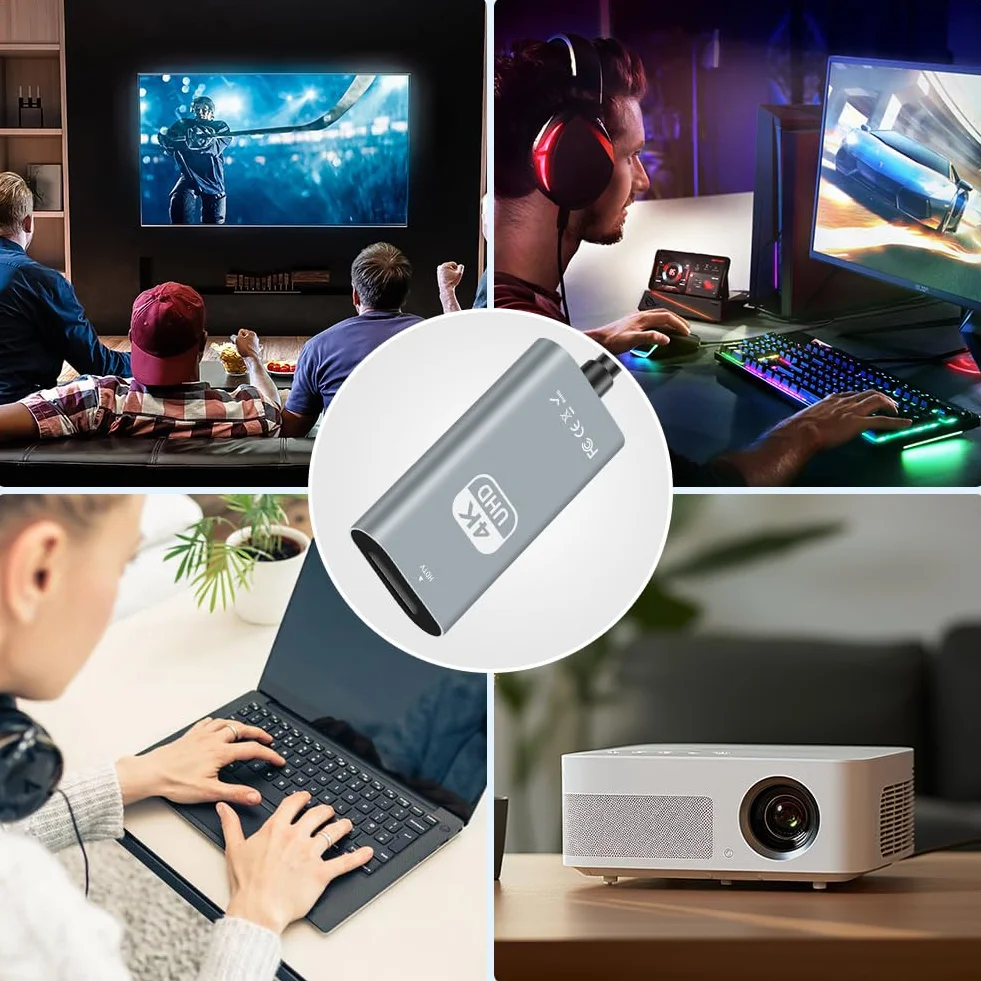 AXFEE Adattatore HDMI USB C, 4K@30Hz, Adattatore USB C HDMI, Compatibile con iPhone 17/16Pro/16Pro Max/16/15, MacBook Pro/Air, iPad Pro/Air, Pixelbook, Samsung Galaxy S/Note, Dell XPS, Surface Pro