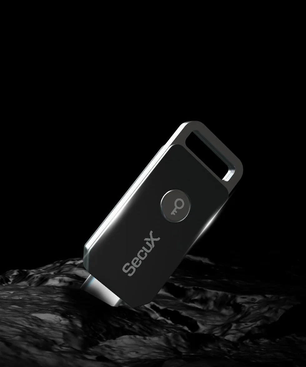 SecuX PUFido - Chiave di sicurezza USB-C con tecnologia PUF. Certificato FIDO2/U2F per l'accesso senza password o 2FA su Google, Microsoft e Facebook.