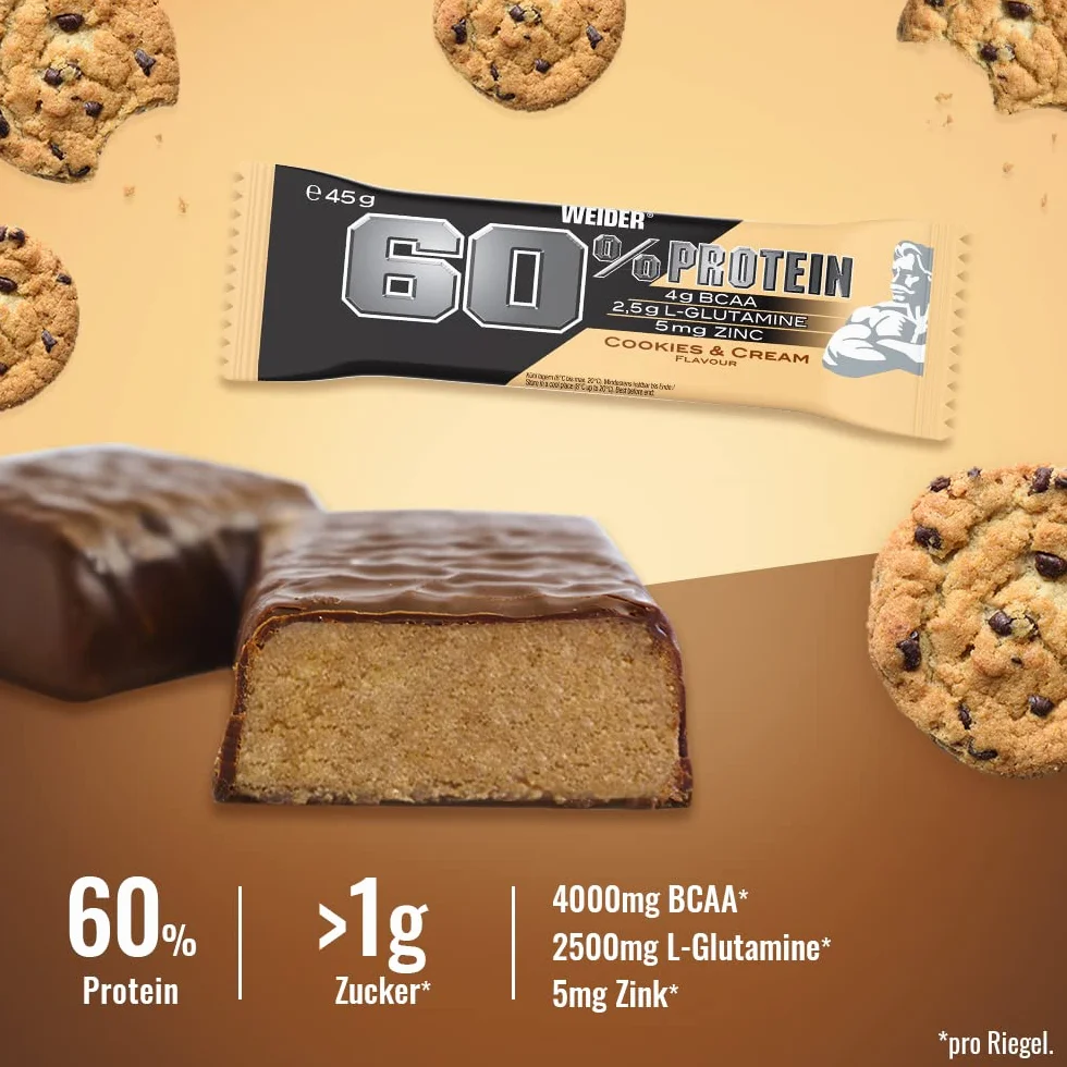 Weider 60% Proteine Bar Cookies&Cream