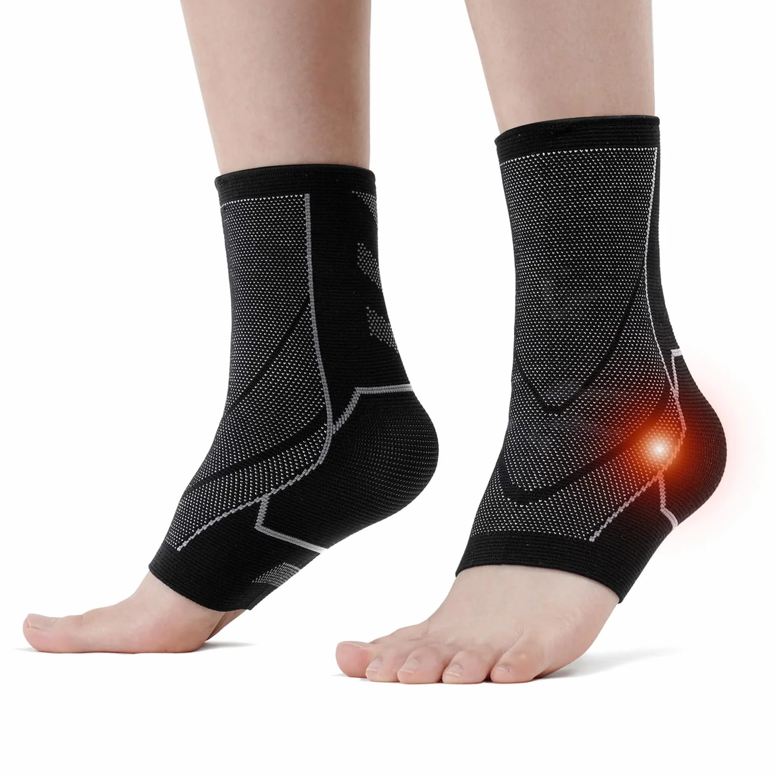 ACWOO Supporto per Caviglia Elastico 2 Pezzi Traspirante Tutore Sportivo Protezione Caviglia (M)