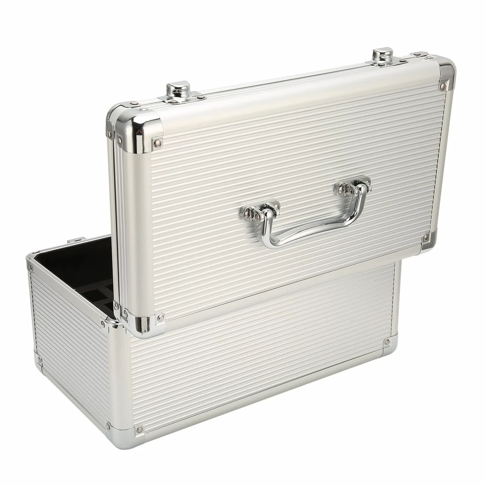 Generic Custodia per Disco Rigido Custodia Antiurto con Serratura per 10 Dischi Rigidi da 3,5 Pollici, Design in Lega di Alluminio, per la Protezione dei Dati