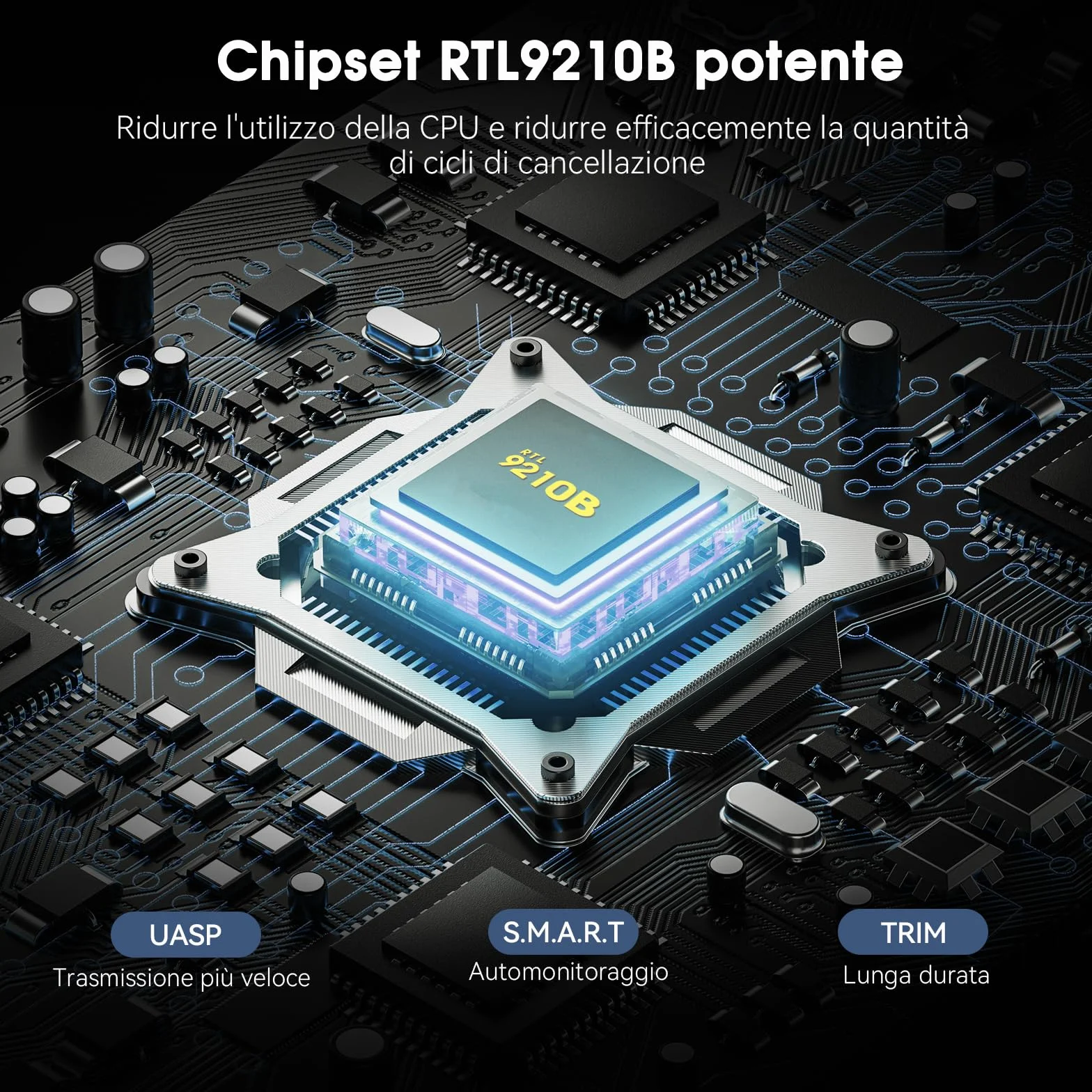 ELUTENG Docking Station USB 3.1 Gen2 10Gbps M.2 NVMe NGFF SATA Adattatore Dual Protocollo M-Key B+M Key per 2230 2242 2260 2280