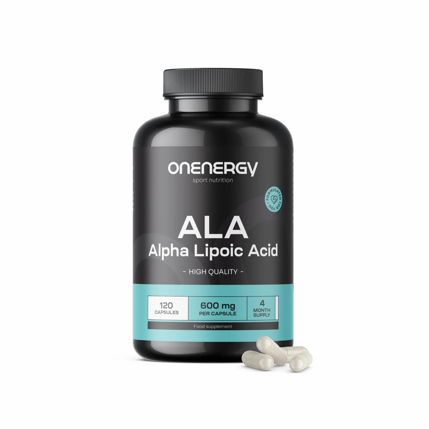 Acido Alfa Lipoico 600 mg 120 Capsule Vegetali Alto dosaggio