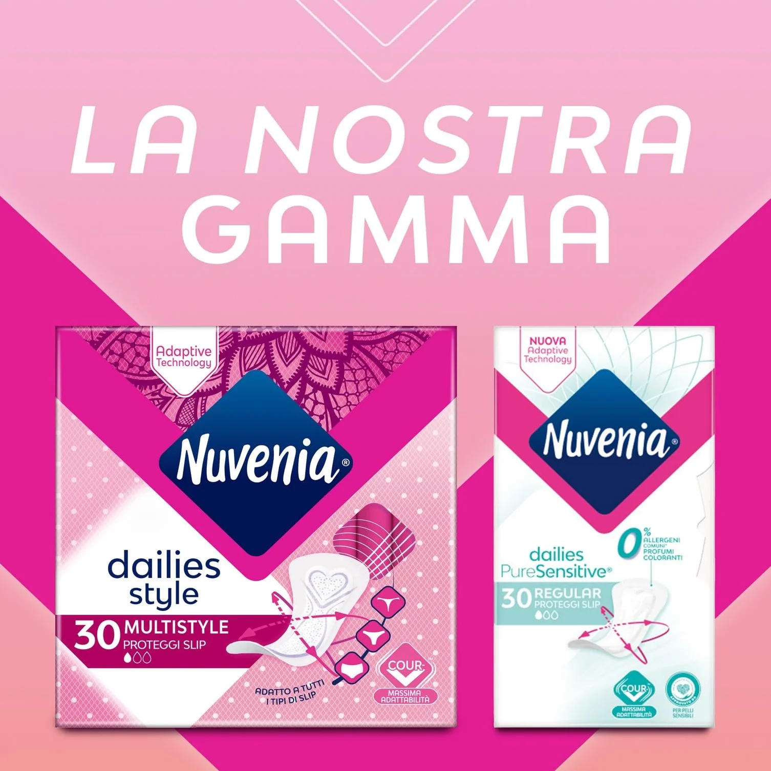 Nuvenia Proteggi Slip Multistyle Ripiegati Freschezza Quotidiana Massima Protezione Confezione 30 Salva Slip