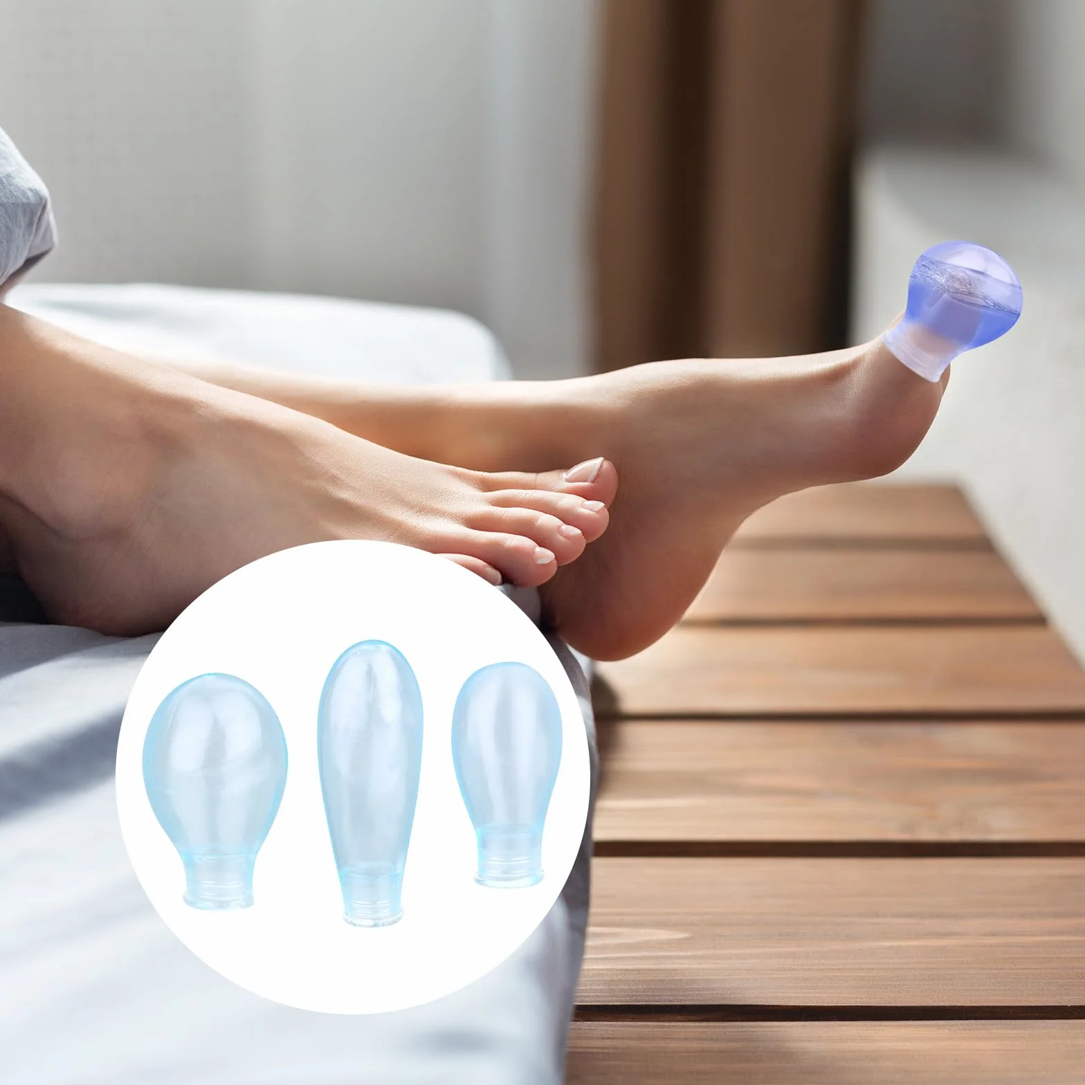Protezioni Impermeabili per Dita Dei Piedi in Silicone Riutilizzabili (Grande, Medio, Piccolo)