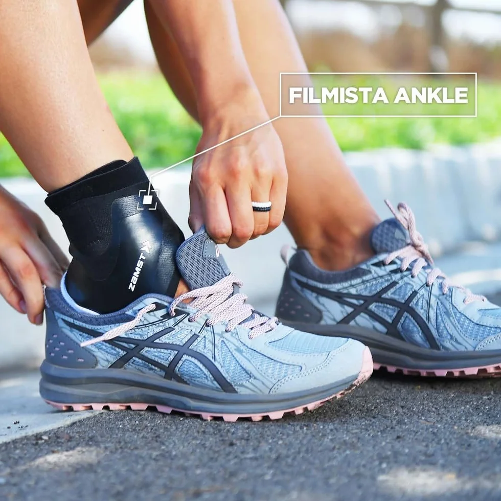 Zamst Filmista Ankle - Cavigliera Ultra Sottile Supporto Caviglia per Slogature Calcio Atletica