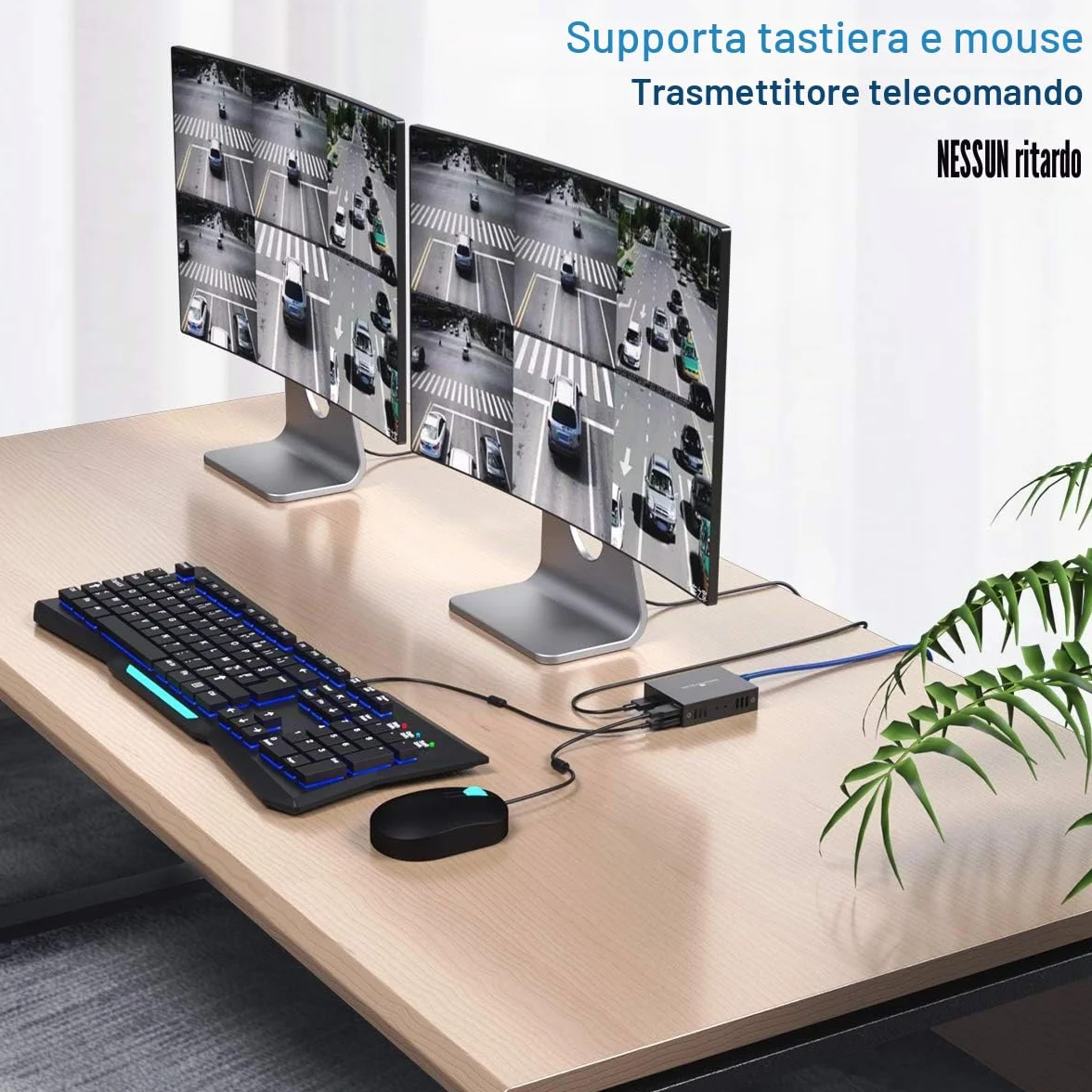 PW-HT225HK HDMI KVM USB Extender 165ft /50m Trasmissione su Single Cat5e / 6/7 Full HD 1080P Supporto Loop out Funzione EDID 3D