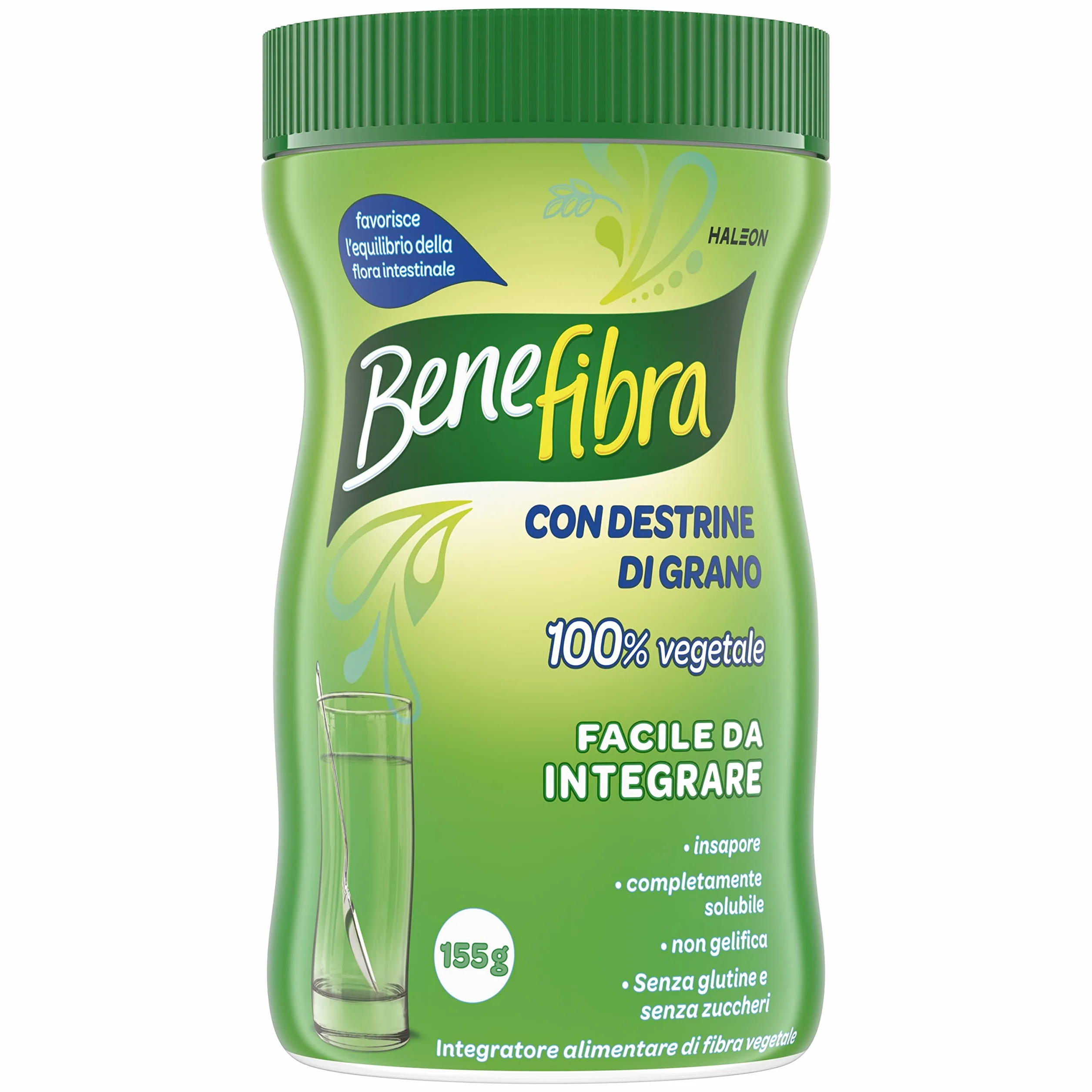 Benefibra Integratore alimentare di Fibra per l’equilibrio della flora intestinale senza sapore 155gr