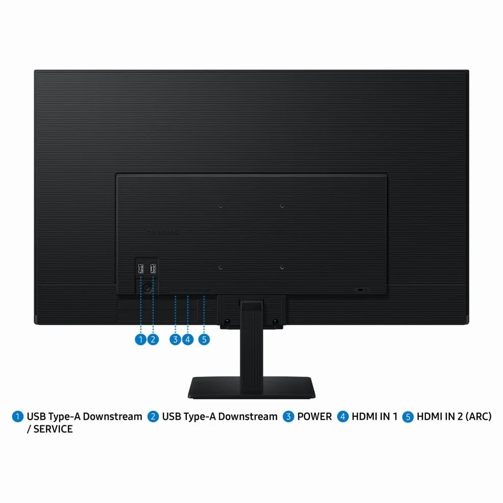 Samsung Smart Monitor M5 (S32FM502EU), Flat 32'', 1920 x 1080 (FHD), Smart Hub con AI, Office 365, Gaming Hub, Speaker integrati, Telecomando, WiFi, HDMI, USB