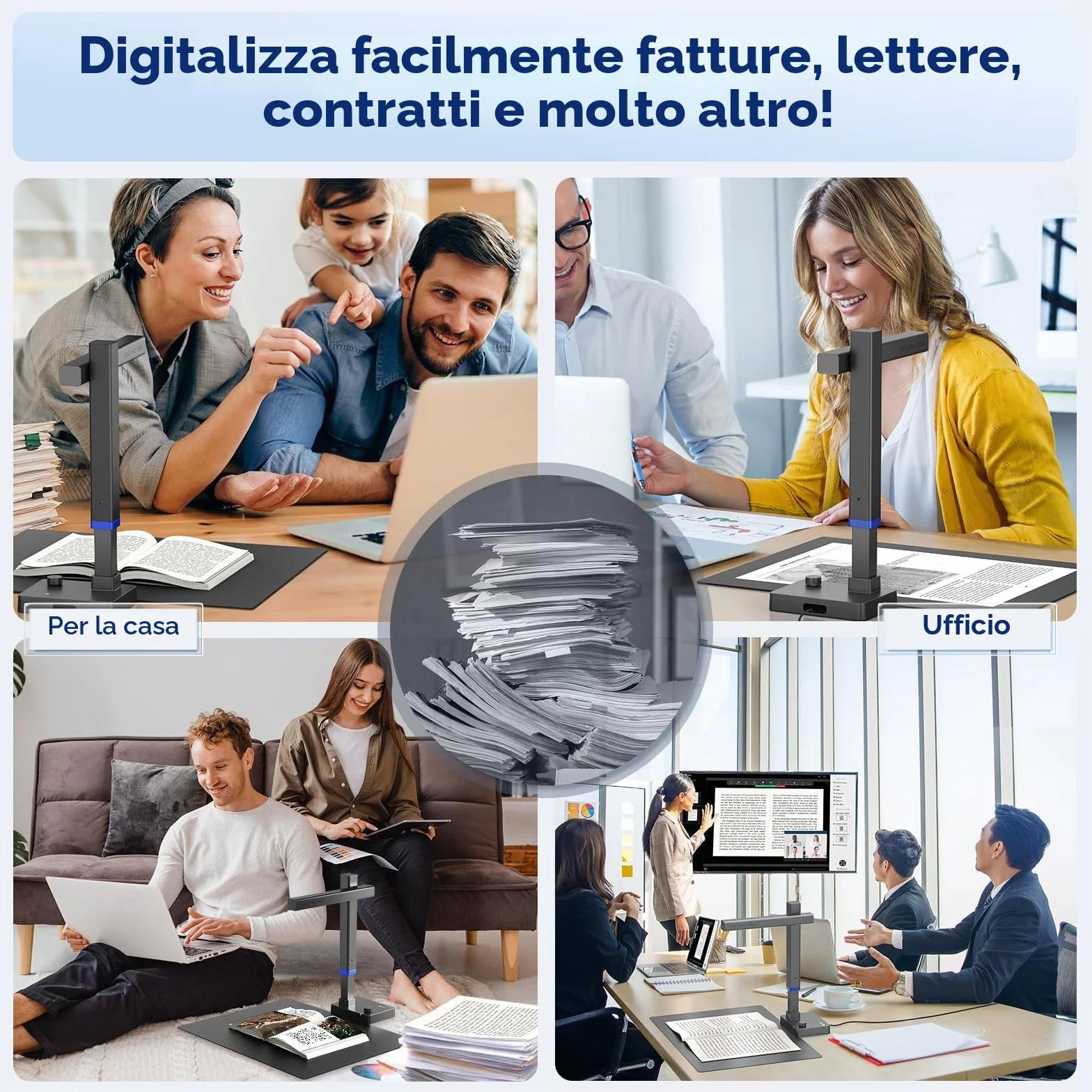 CZUR Shine Ultra Pro 24 MP Scanner Documenti Portatile A3 OCR Luce Riempimento Home Office Windows macOS