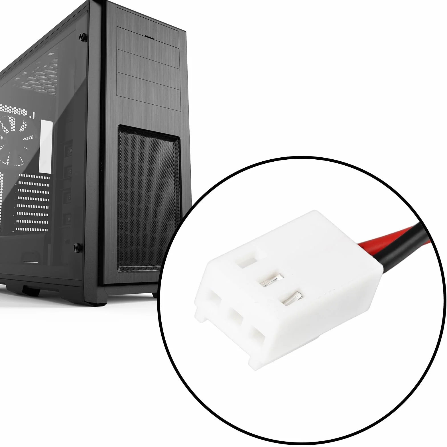 Confezione da 2 cavi adattatori compatibili con Molex 4 pin maschio a 3 pin femmina per ventola a 2 fili per ventola del PC e hub della ventola