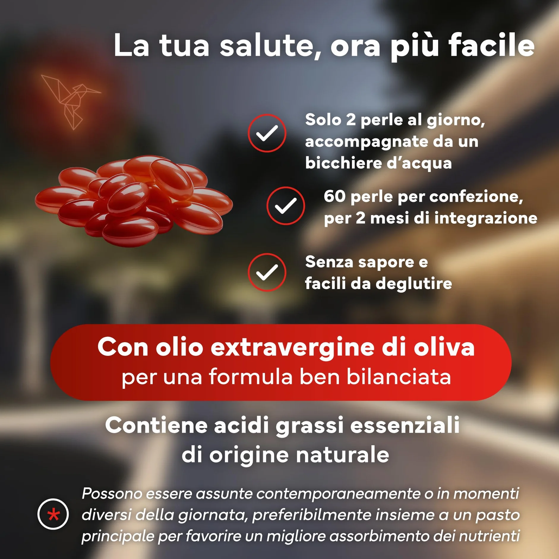 Astaxantina Naturale Pura AstaPure® 8 mg Integratore Antiossidante con Coenzima Q10 e Olio Extravergine di Oliva