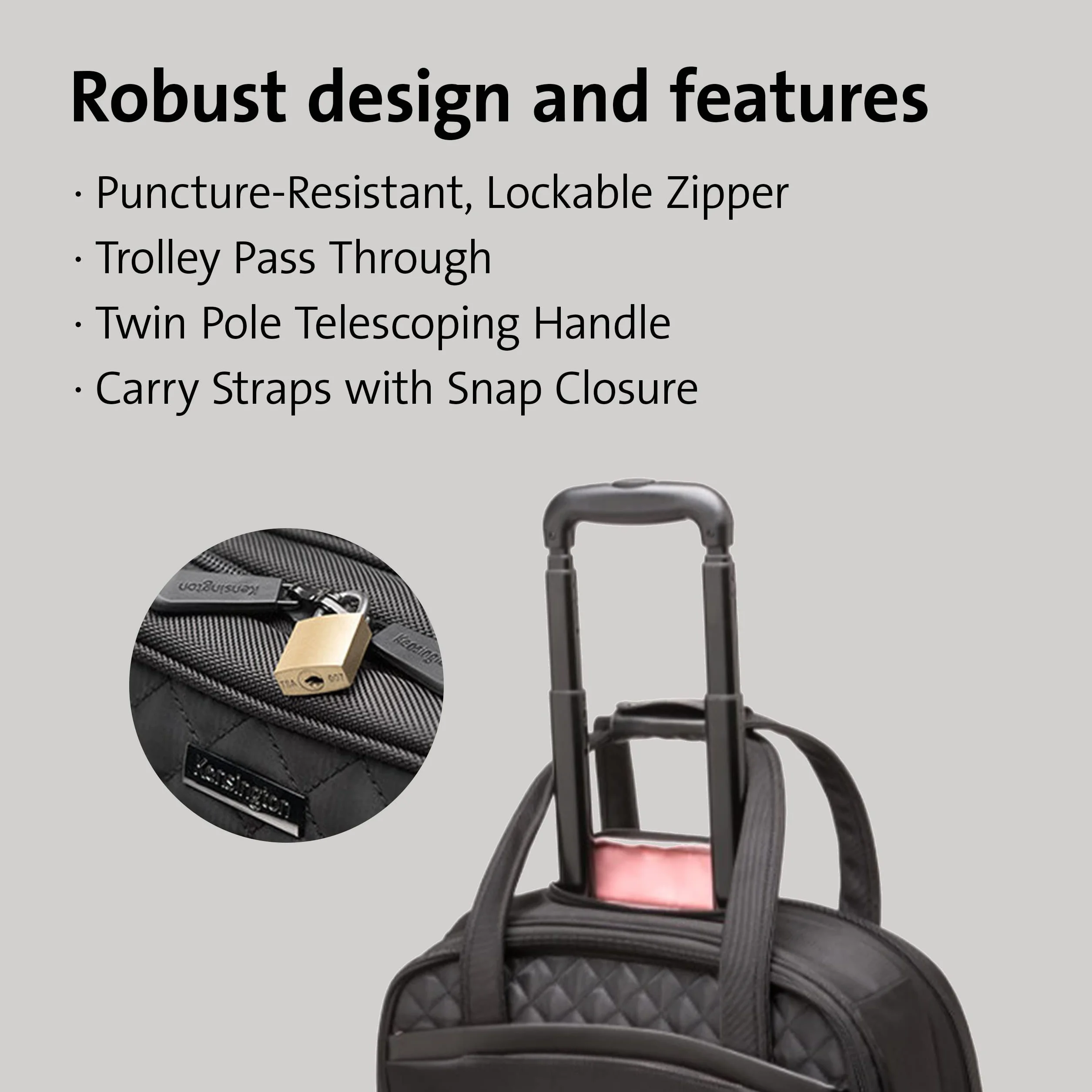 Kensington Trolley per Laptop Contour 2.0 Executive Balance 15.6" 4 Ruote Tote Bag
