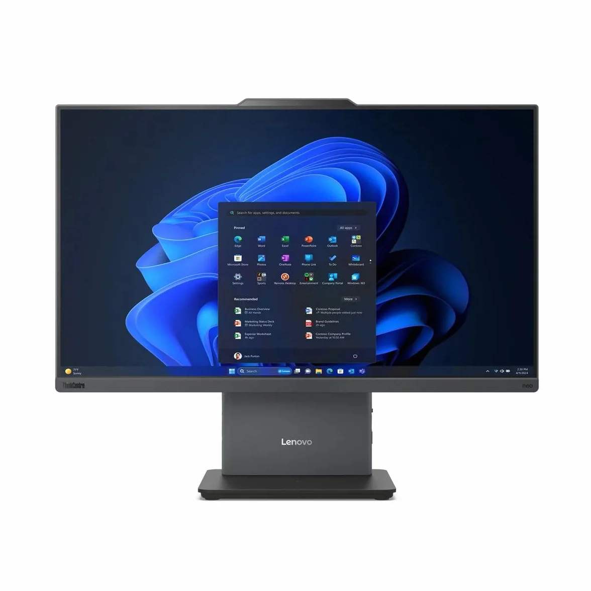Lenovo Neo 24" FHD All-in-One U300 4.40 GHz 16GB DDR5 RAM 512GB SSD WiFi 6 Bluetooth Windows 11 MS Office 2021