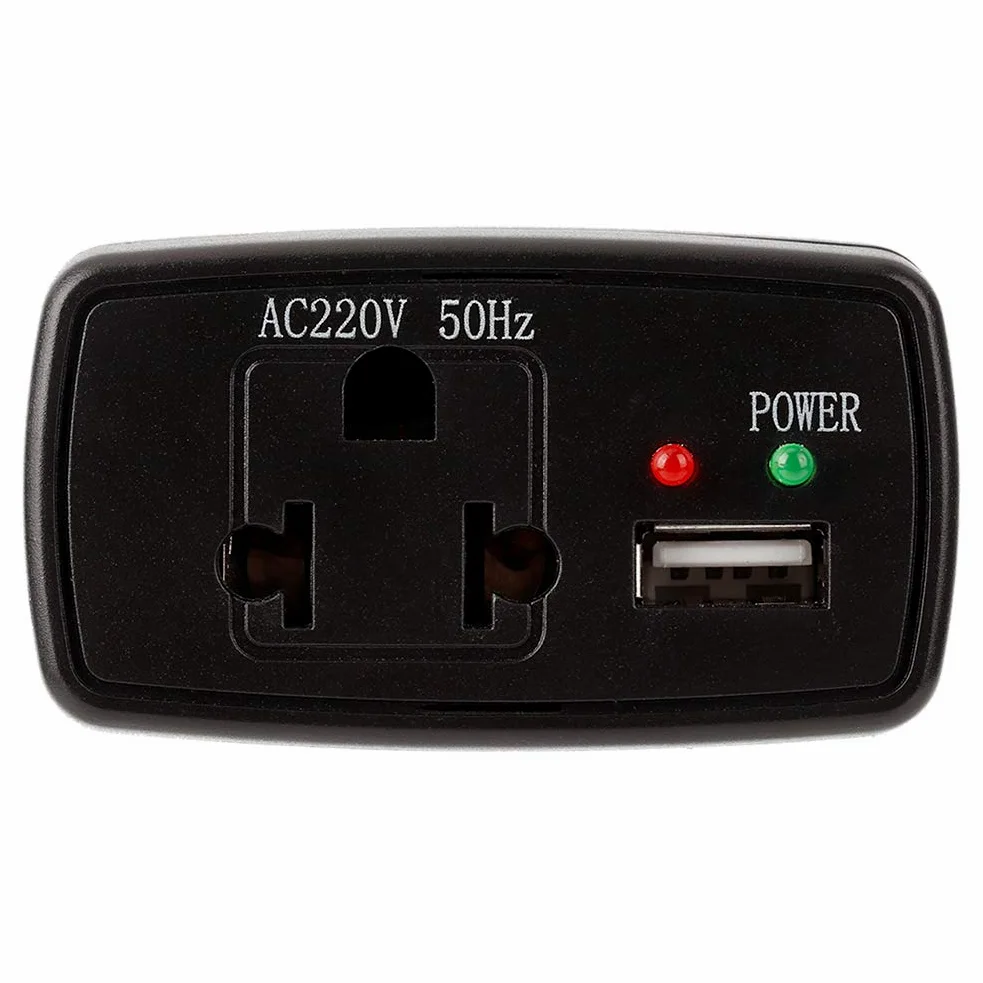 CARICABATTERIE USB CONVERTITORE INVERTER DI ALIMENTAZIONE PER AUTO - 75W DC12V a AC 220V - TOUR CON GUIDA AUTONOMA E LAVORO SUL CAMPO - DISPOSITIVI DIGITALI - PORTATILE ED