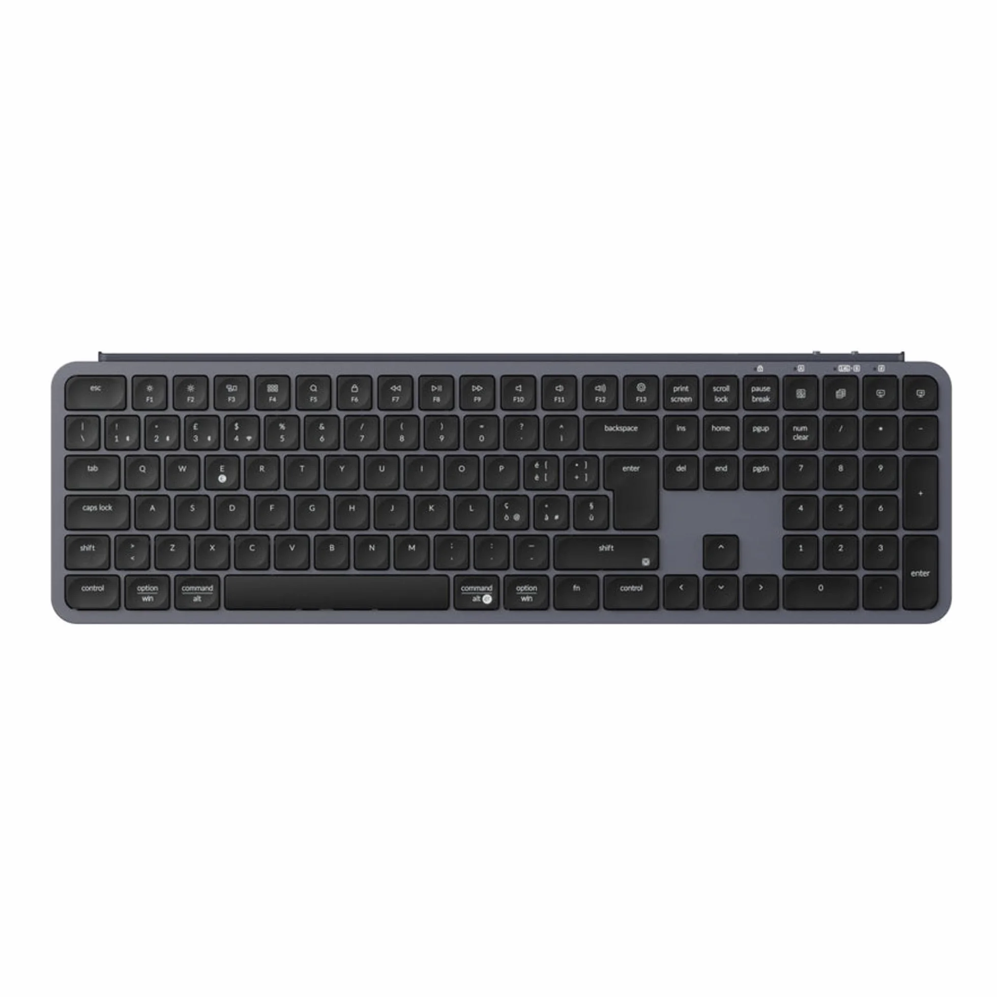 Keychron B6 Pro Tastiera Wireless Full Size Italiano ISO QWERTY ZMK 2.4 GHz Bluetooth Cablata Grigio Siderale