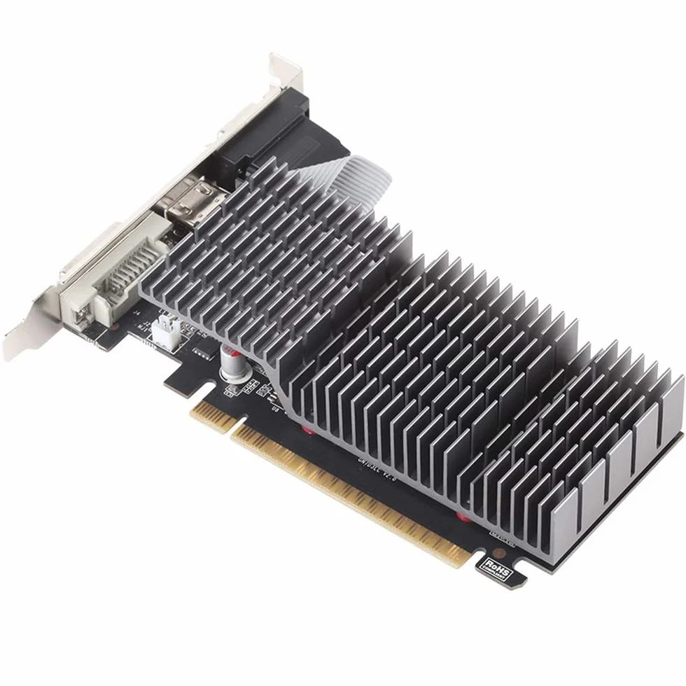 maxsun Scheda Video NVIDIA GEFORCE GT 710 2GB Scheda grafica GPU,Low Profile per HTPC Compatti e Build Low Profile Passive, Incluso Bracket Aggiuntivo I/O