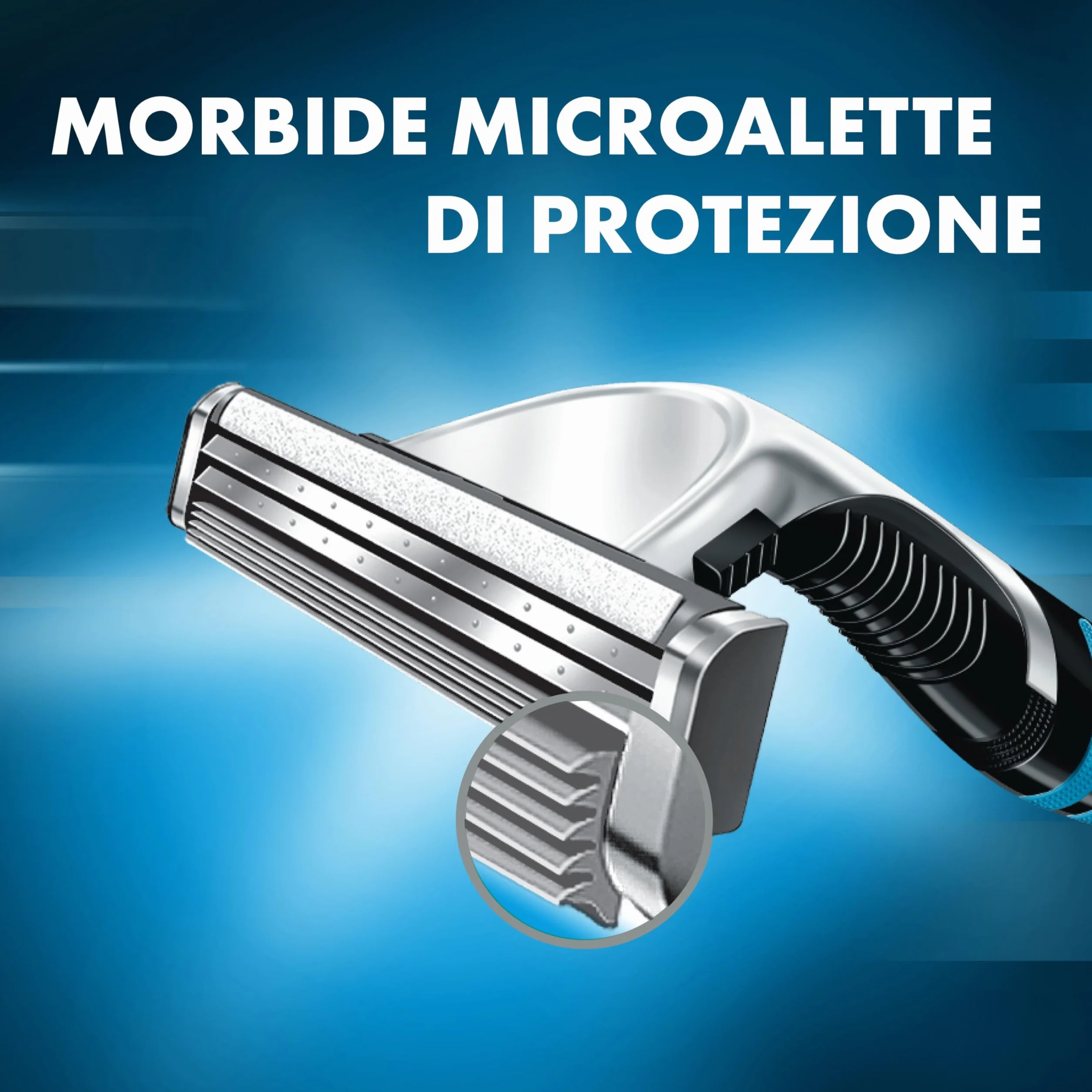 Gillette Sensor Excel Lamette da Barba Ricambio, Confezione da 10, Rivestimento Cromo