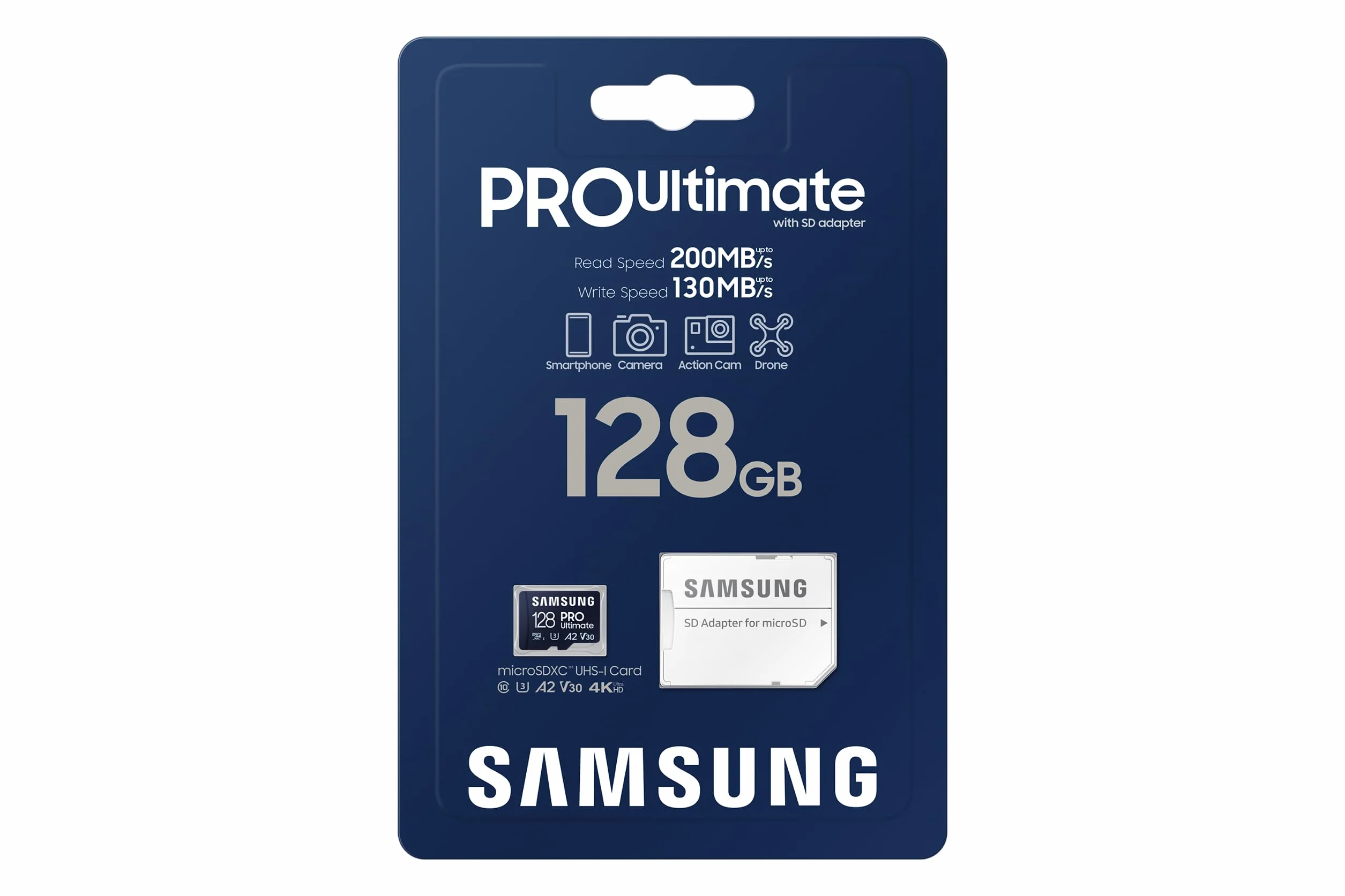 Samsung Memorie MB-MY128SA PRO Ultimate Scheda MicroSD da 128GB, UHS-I U3, Fino a 200 MB/s