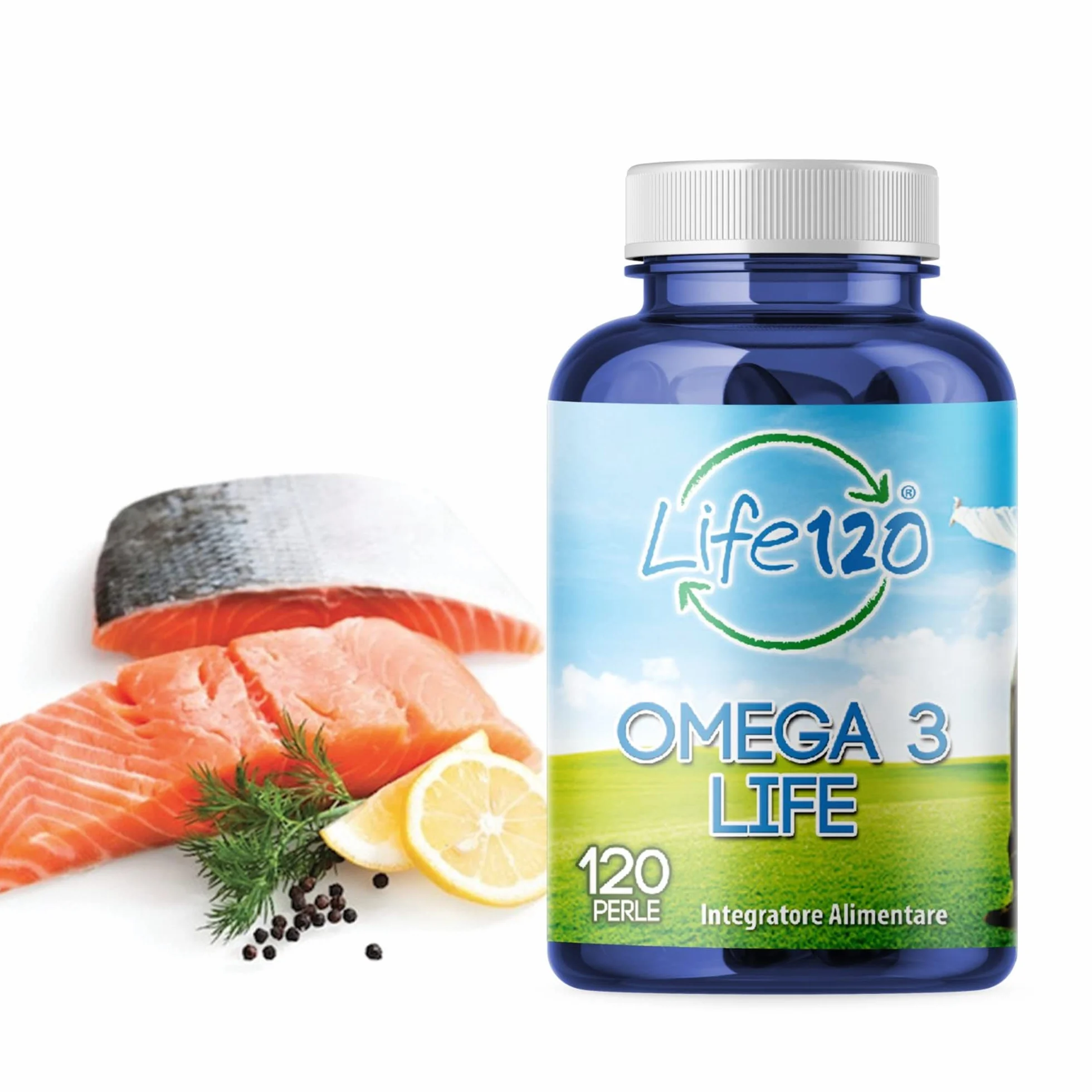 Omega 3 Life 120 perle integratore alimentare olio di pesce EPA DHA