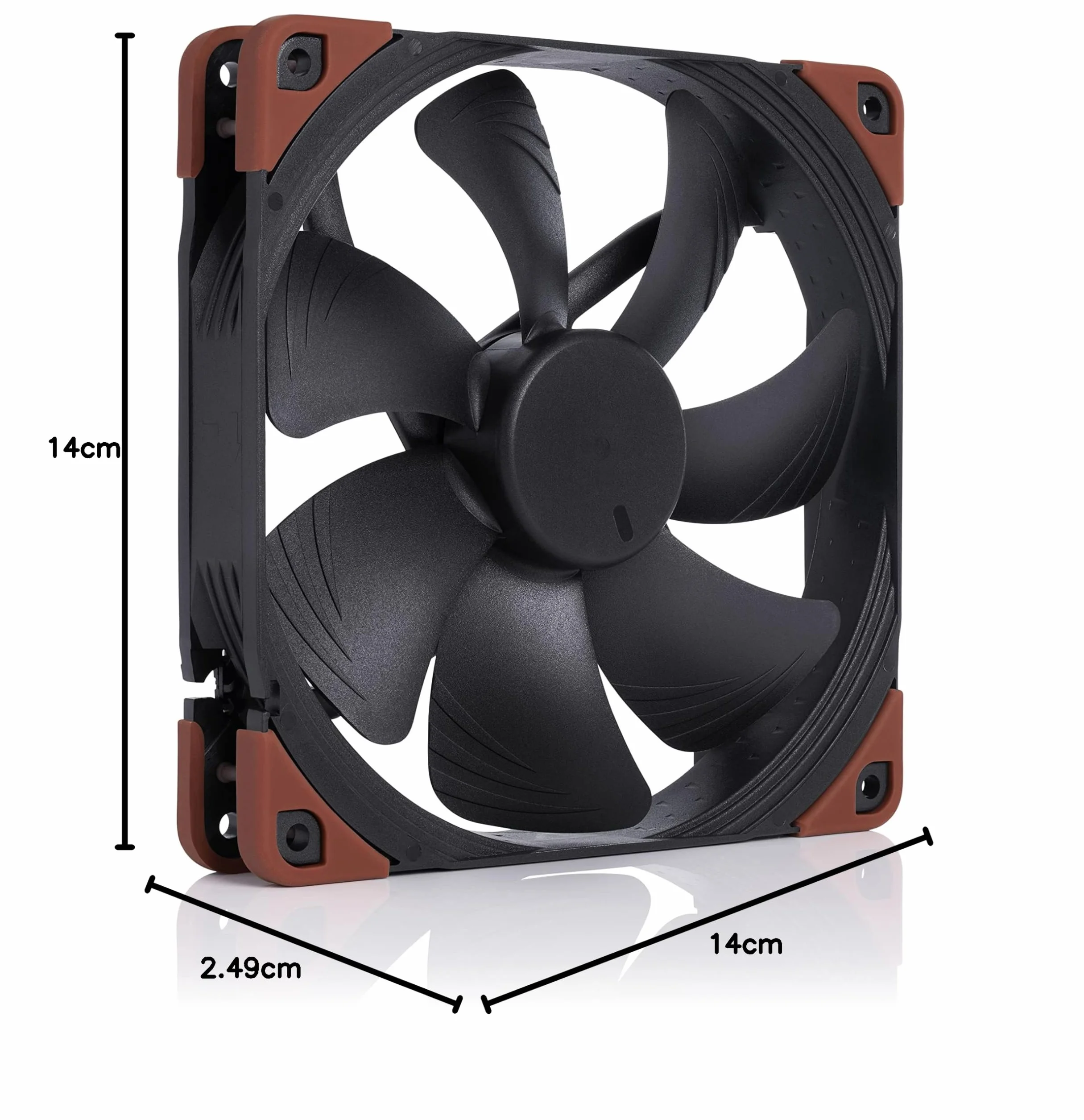 Noctua NF-A14 iPPC-3000 PWM, Ventola per Applicazioni Gravose, 4-Pin, 3000 RPM (140 mm, Nero)