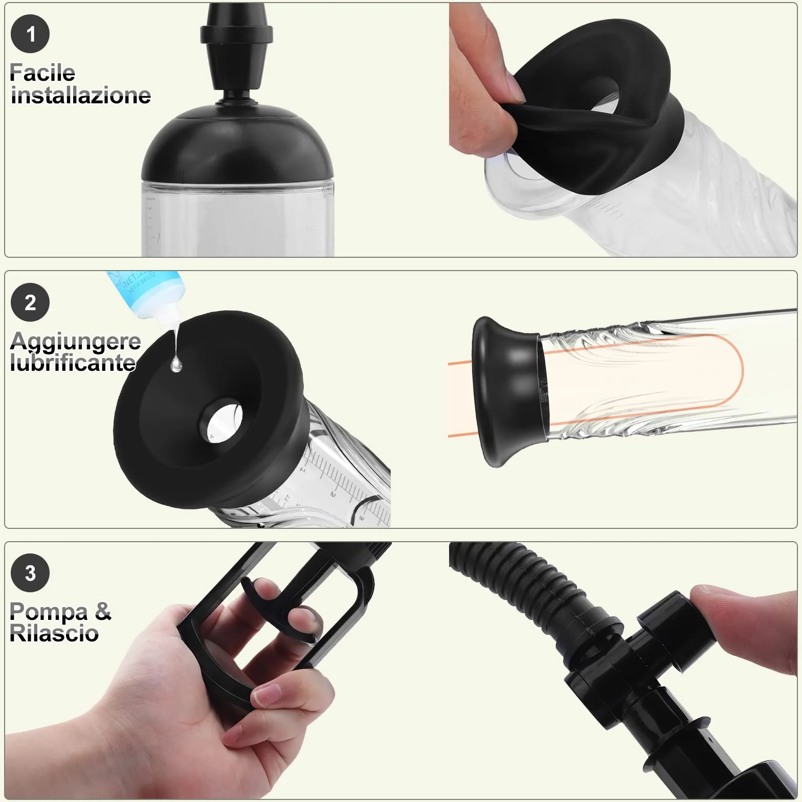 Pompa Pene Sex Toys per Uomo Allungamento con Vagina Finta Masturbatore Maschile Realistico