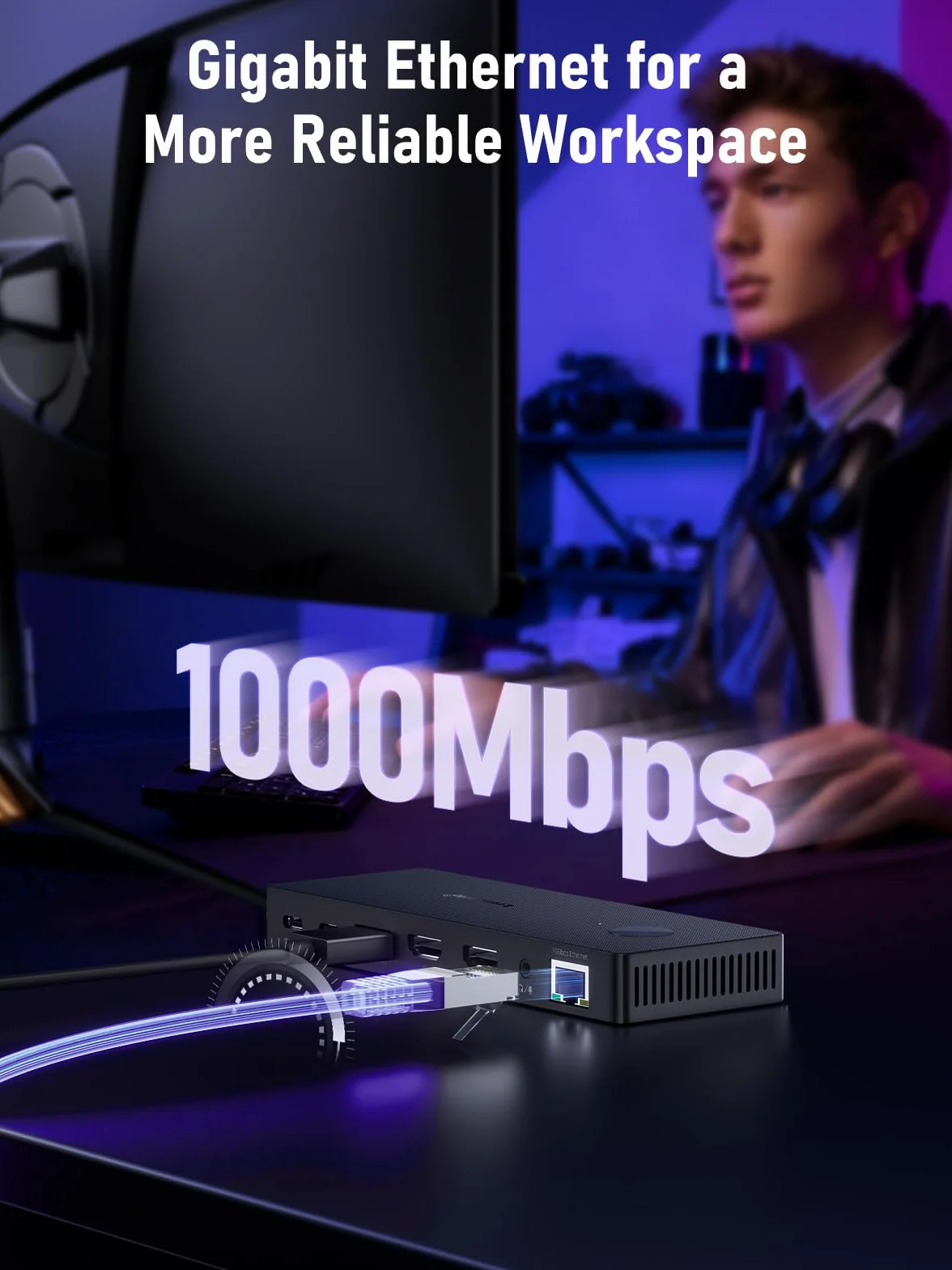 Lemorele Docking Station USB C Doppio Monitor, Docking Station USB-C Triplo Display, 13 in 1 con 2 * HDMI 4K, DP/DisplayPort, 4 * USB, USB-C 3.0, PD 100 W, SD/TF, Audio/Mic per Dell, HP, Lenovo, ecc