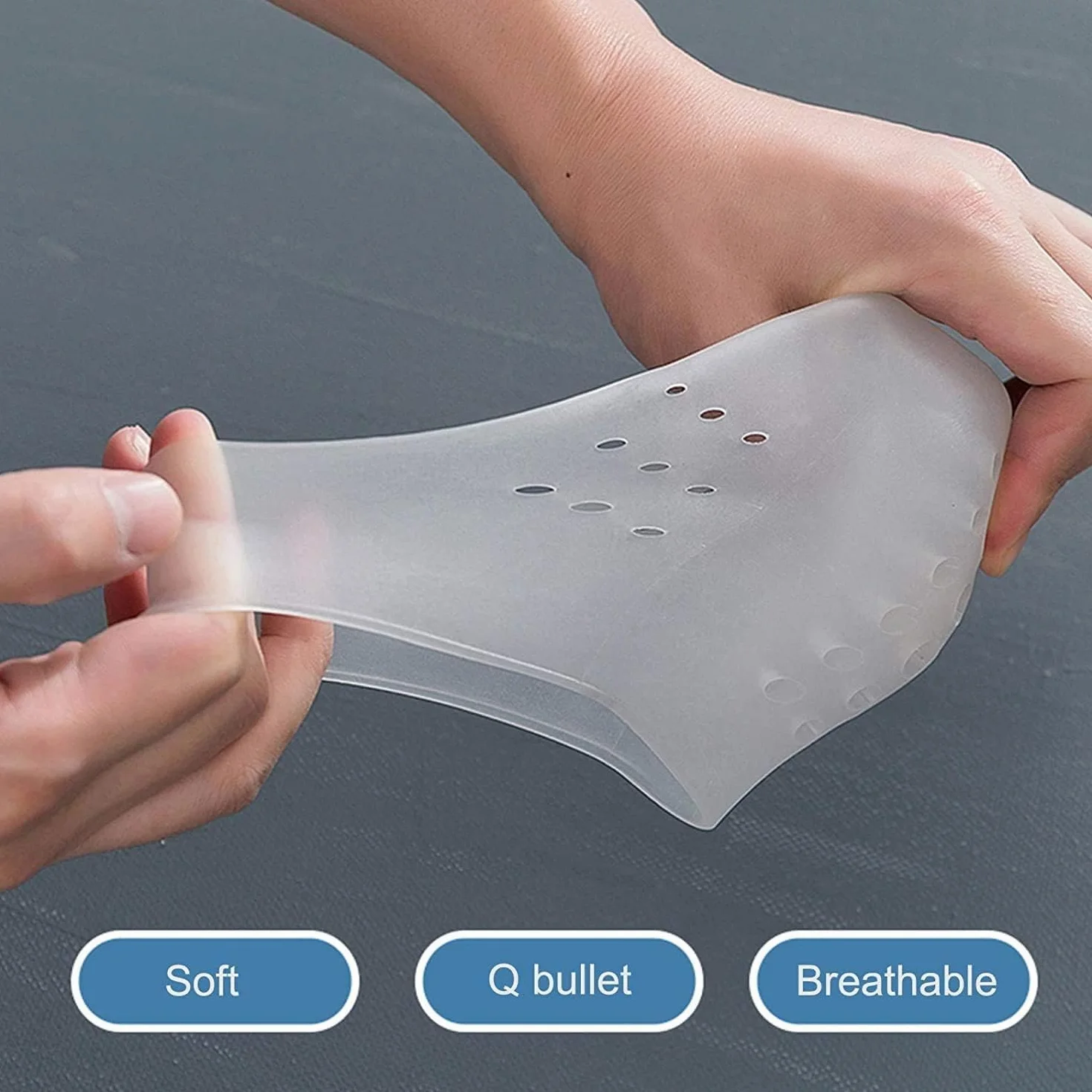 Solette Rialzanti Invisibili Silicone 4cm Skin Color Unisex Massaggio Piede