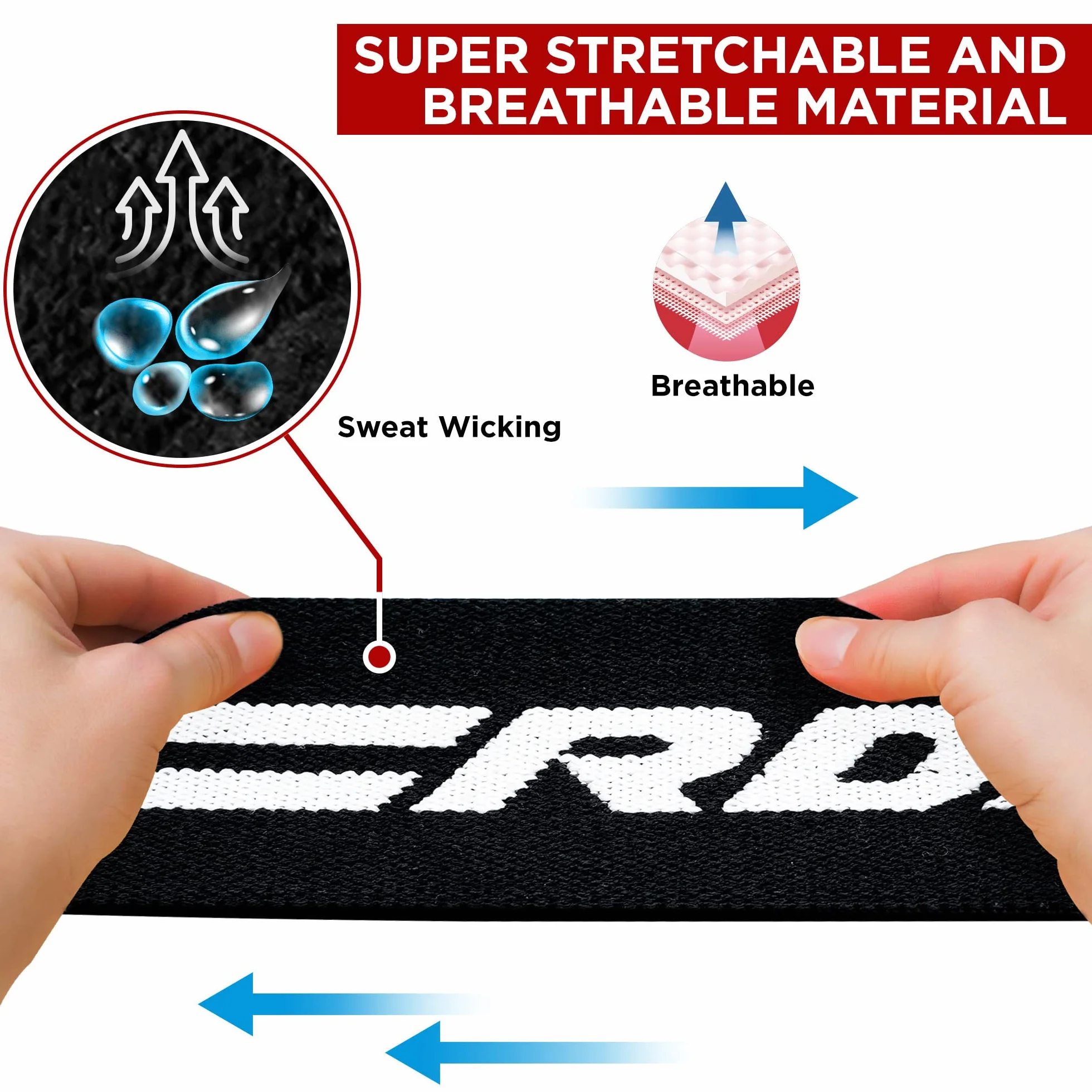 RDX Fascia Powerlifting Ginocchio Supporto 200cm Pesistica Elastica Bendaggio Knee Wraps