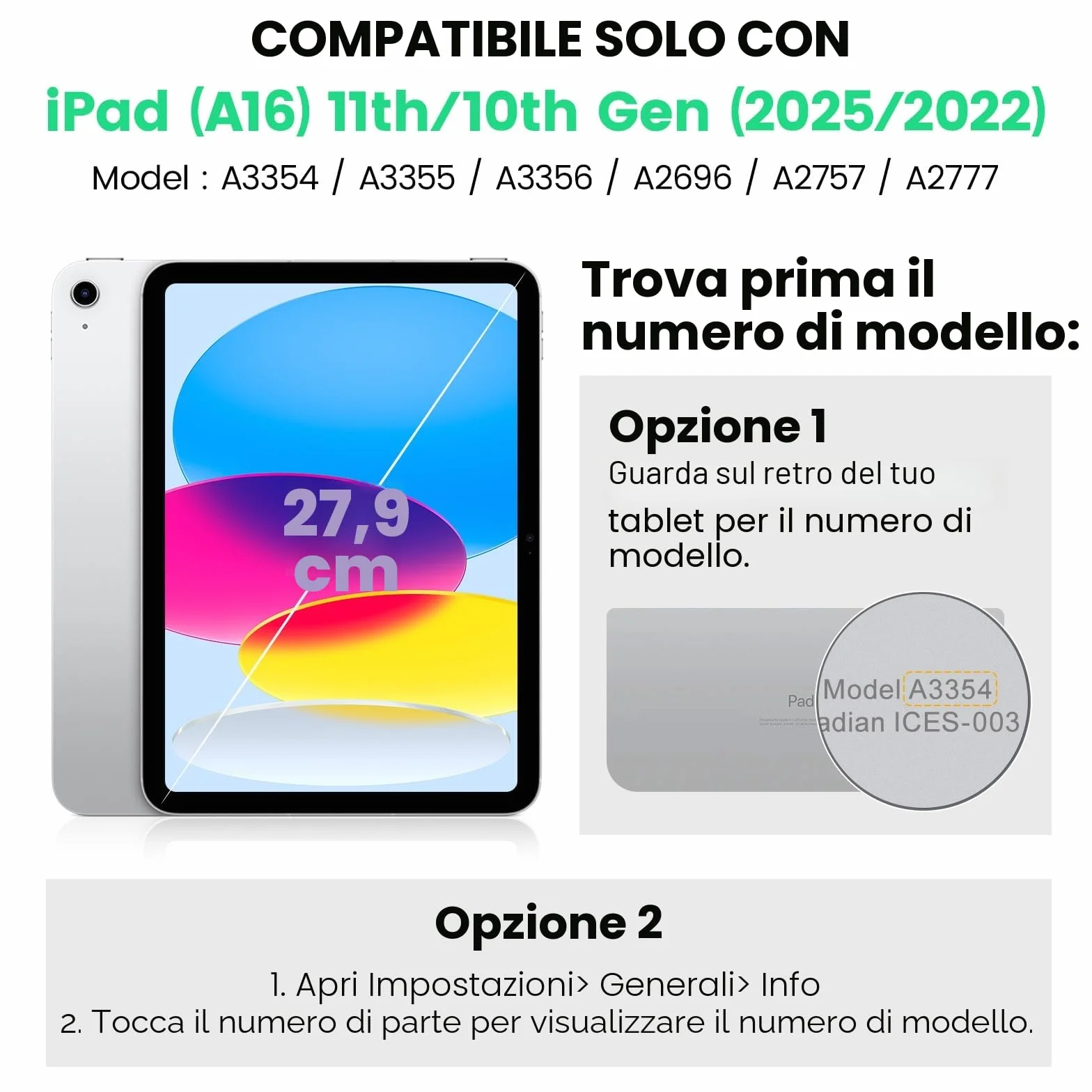 SEYMAC Custodia per iPad A16 11a/10a Generazione 11/10.9 pollici 2025/2022 Resistente agli urti con Protezione Schermo Supporto Girevole 360° Portapenne Tracolla Nero