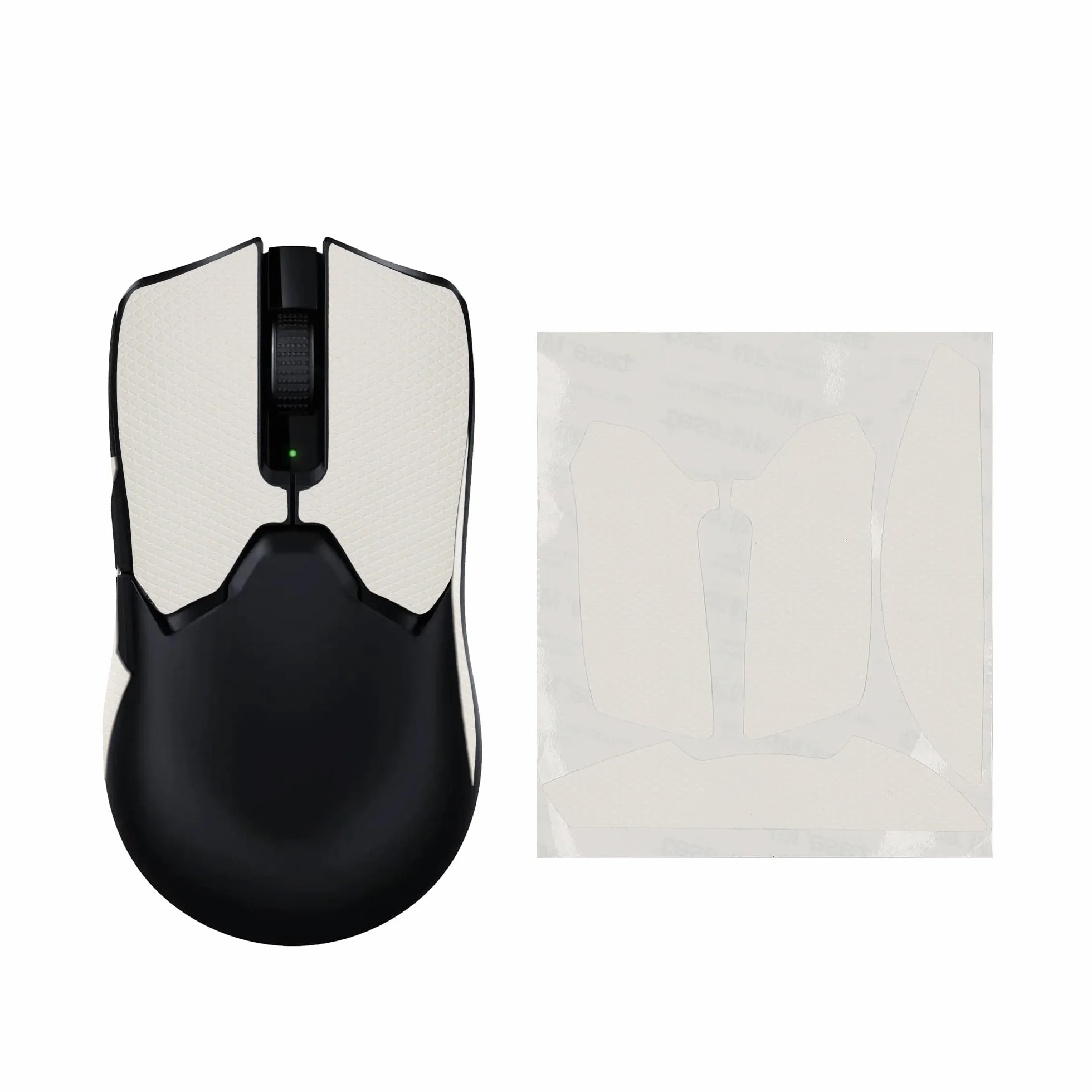 kwmobile Nastro Antiscivolo per Mouse da Gioco Compatibile con Razer Viper V2 Pro Griptape - Facile da Applicare e Sottile - 0,5 mm - bianco