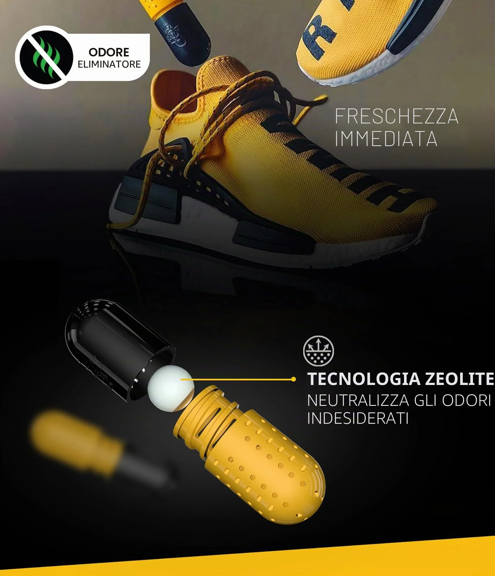 Crep Protect Pillola rinfrescante Deodorante per scarpe profumo cotone fresco confezione da 2