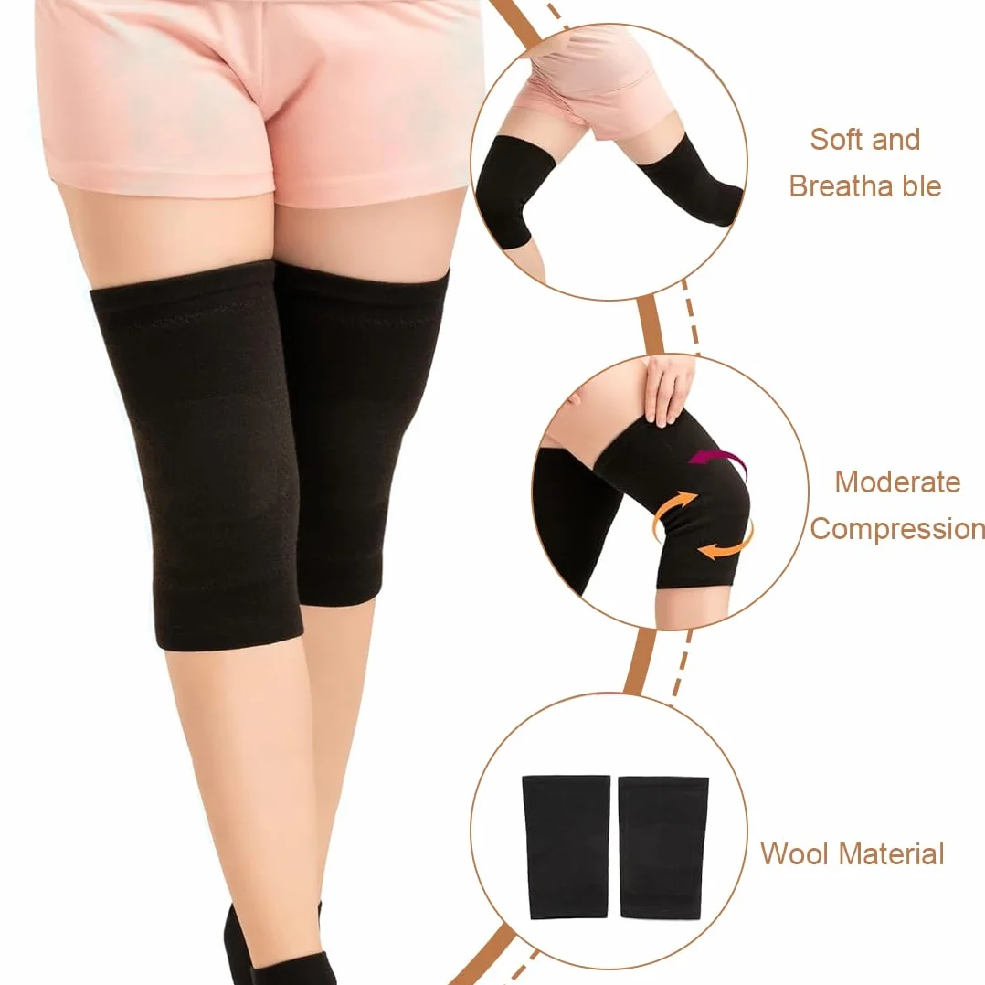 Fascia Elastica per Coscia Compressione 2 Pezzi Manicotti Sostegno