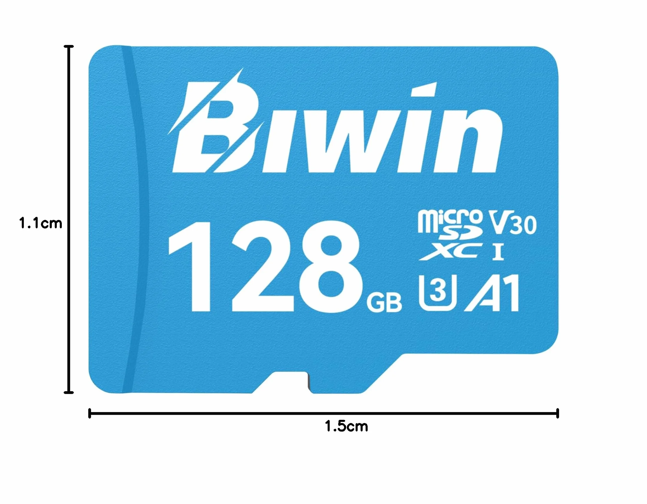 Biwin Scheda di memoria MS100 MicroSDXC UHS-I 128 GB – Lettura fino a 160 MB/s – A1 V30 U3 4K UHD video per la registrazione video di smartphone/tablet/fotocamera digitale Canon Sony