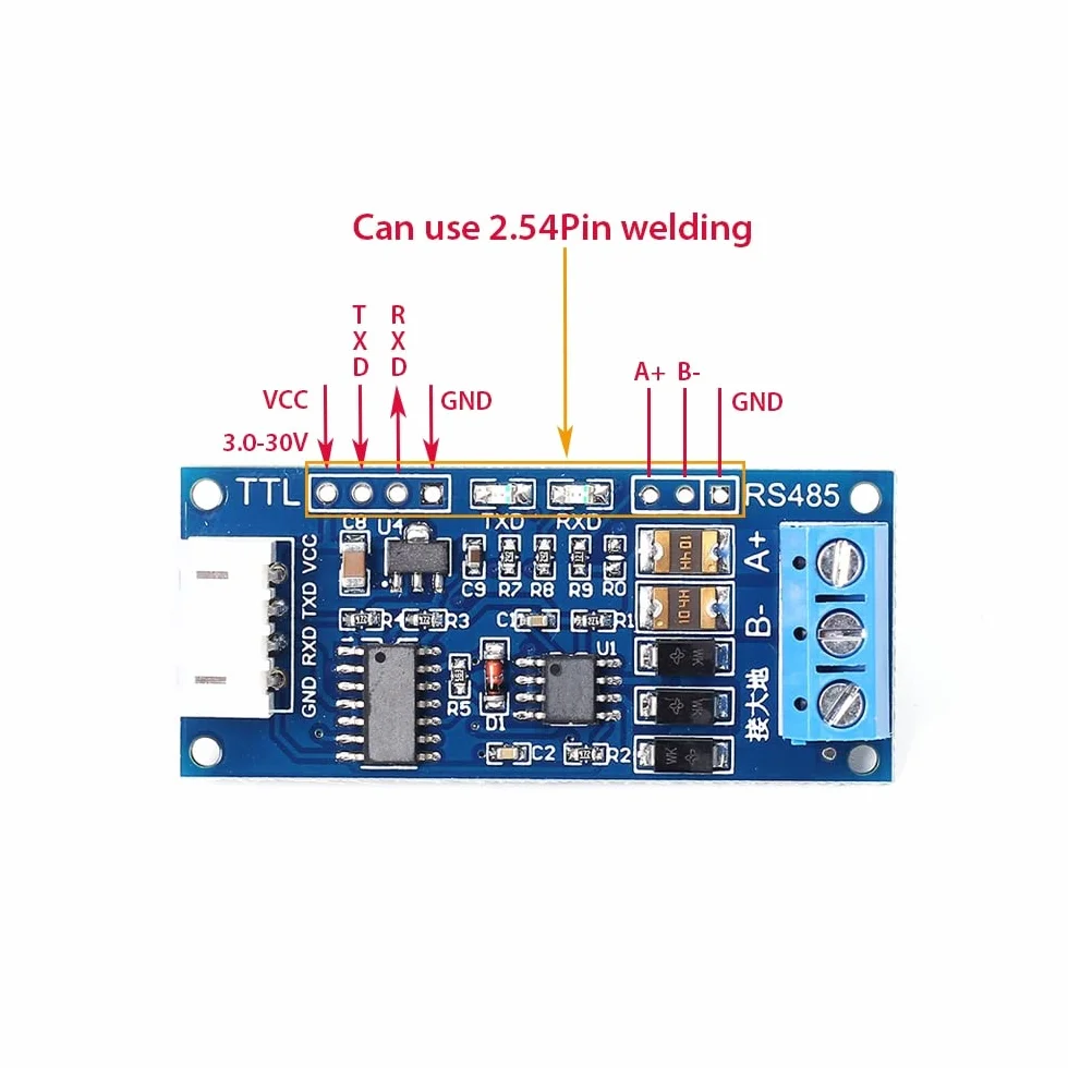 Convertitore da TTL a RS485 XY-K485 TTL a RS485 modulo convertitore porta seriale controllo automatico della direzione di flusso scheda adattatore per AVR