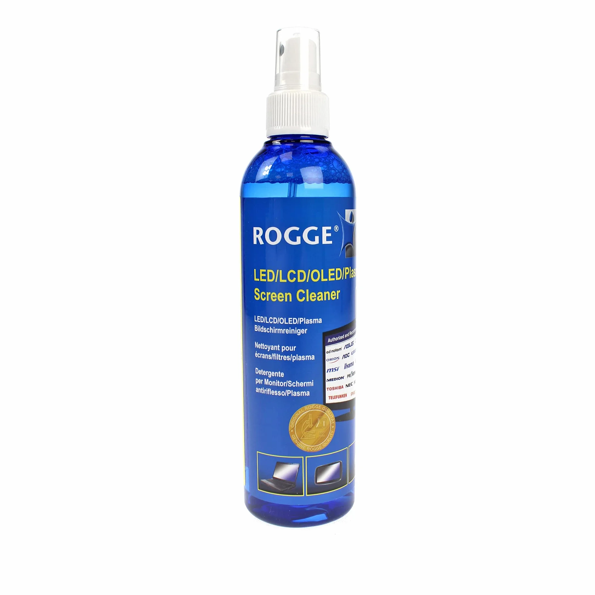 ROGGE DUO CLean Set di pulizia 250ml LCD/TFT + Pulitore Plasma + Panno microfibra Vileda