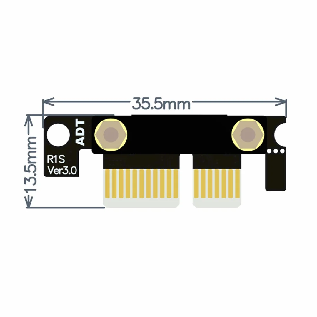 ADT-Link 90 Gradi ad Angolo retto PCIe 3.0 x1 a x1 Cavo di prolunga R11SL 8G / BPS PCI Express ad Alta velocità 1x Cavo di prolunga del Cavo di prolunga della Riser (15CM)