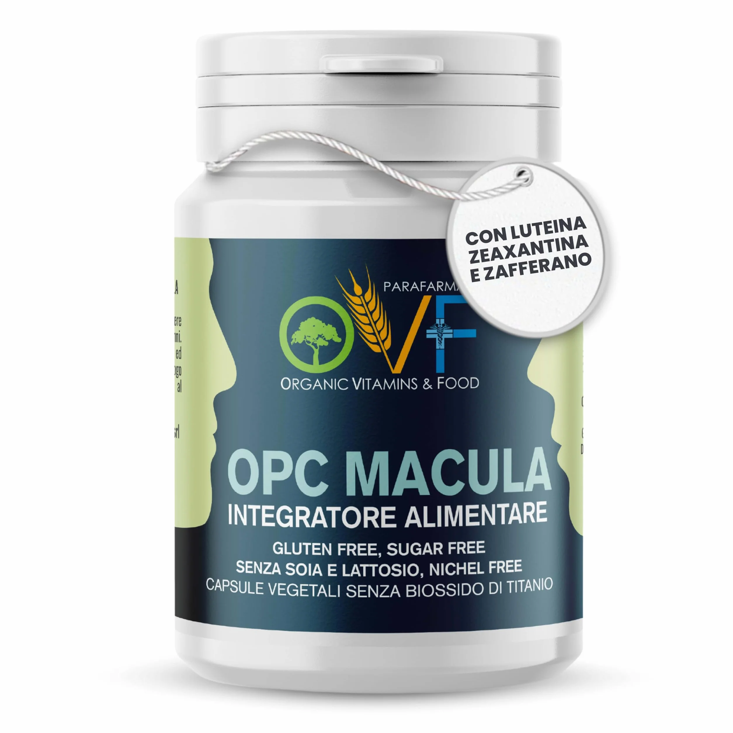 OVF OPC Macula 30 CPS Integratore Occhi Luteina Zeaxantina Carotenoidi Centella Asiatica Zafferano Pino Marittimo