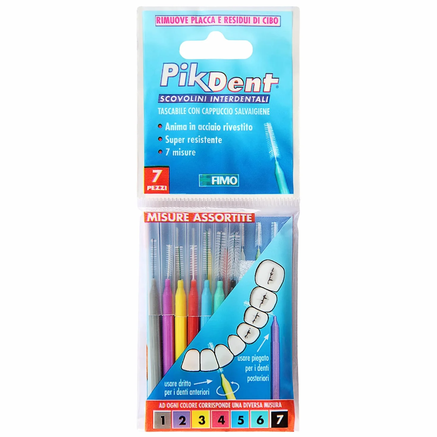 Pikdent Scovolini Interdentali Assortiti, 7 Unità, Colori Vari