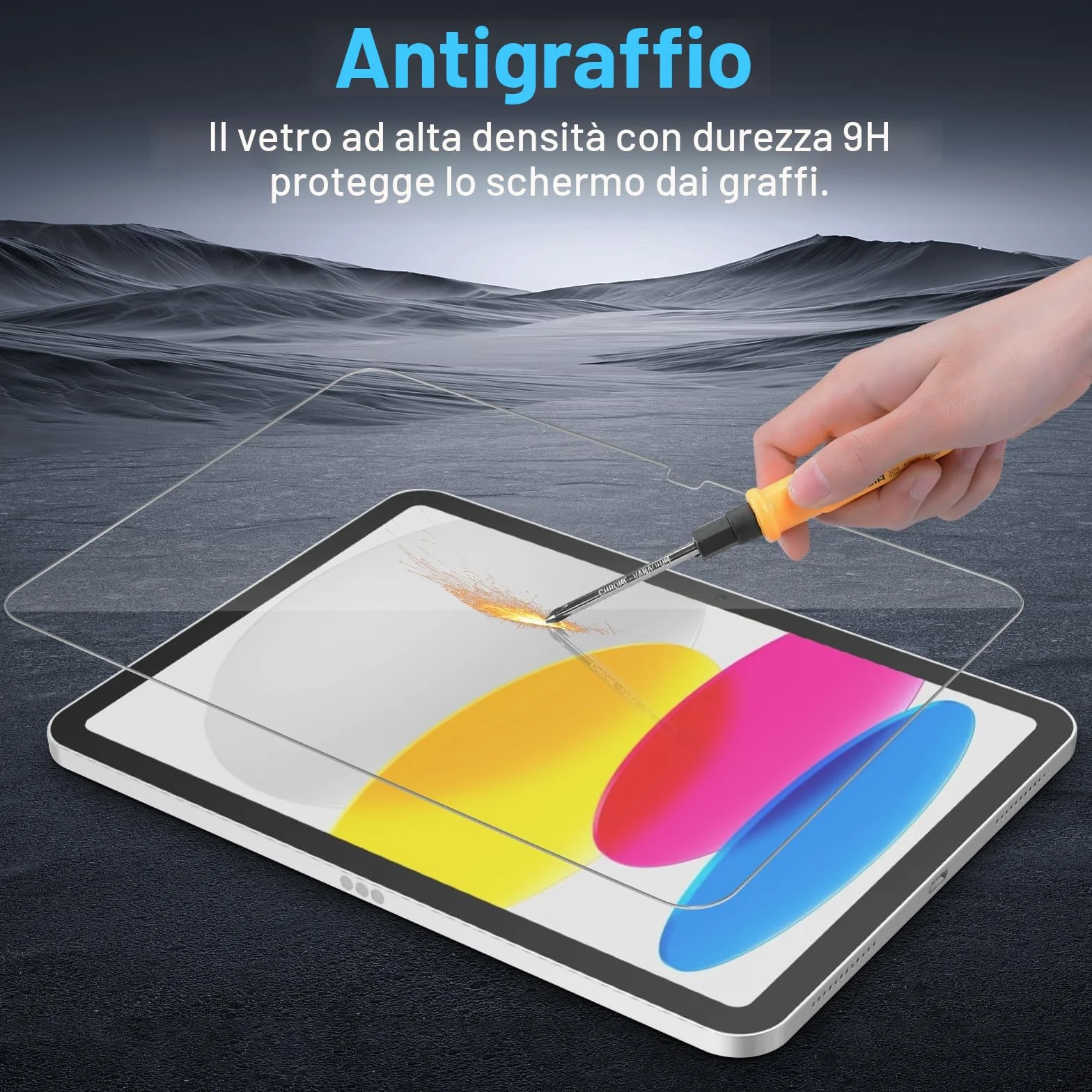 2-pezzi, Pellicola per iPad A16 11 Generazione 2025/ iPad 10 Generazione 10,9 Pollici Vetro Temperato