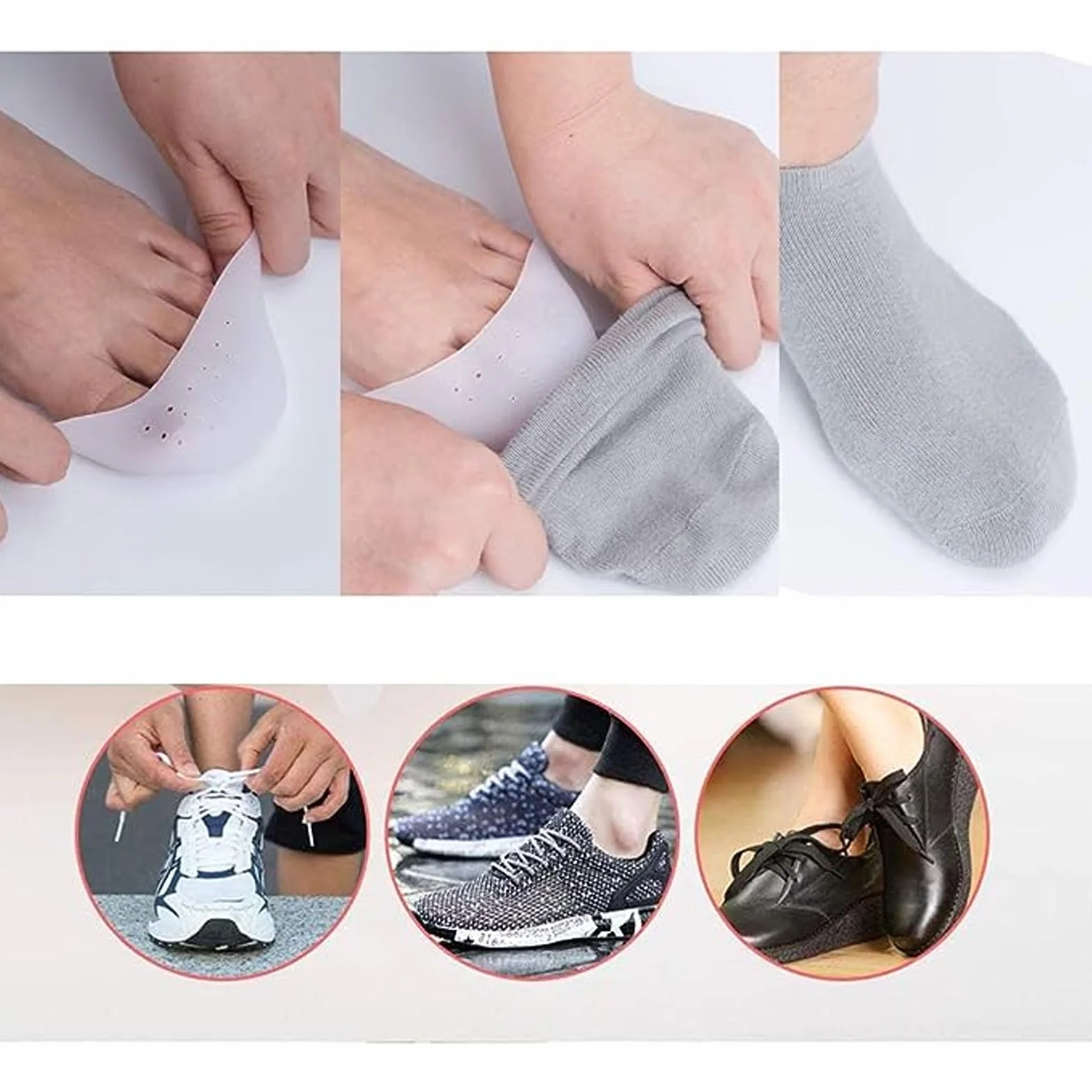 Salvapunte in Silicone Gel per Scarpe a Punta Ballet, Danza Classica, Protettore Copri Dita